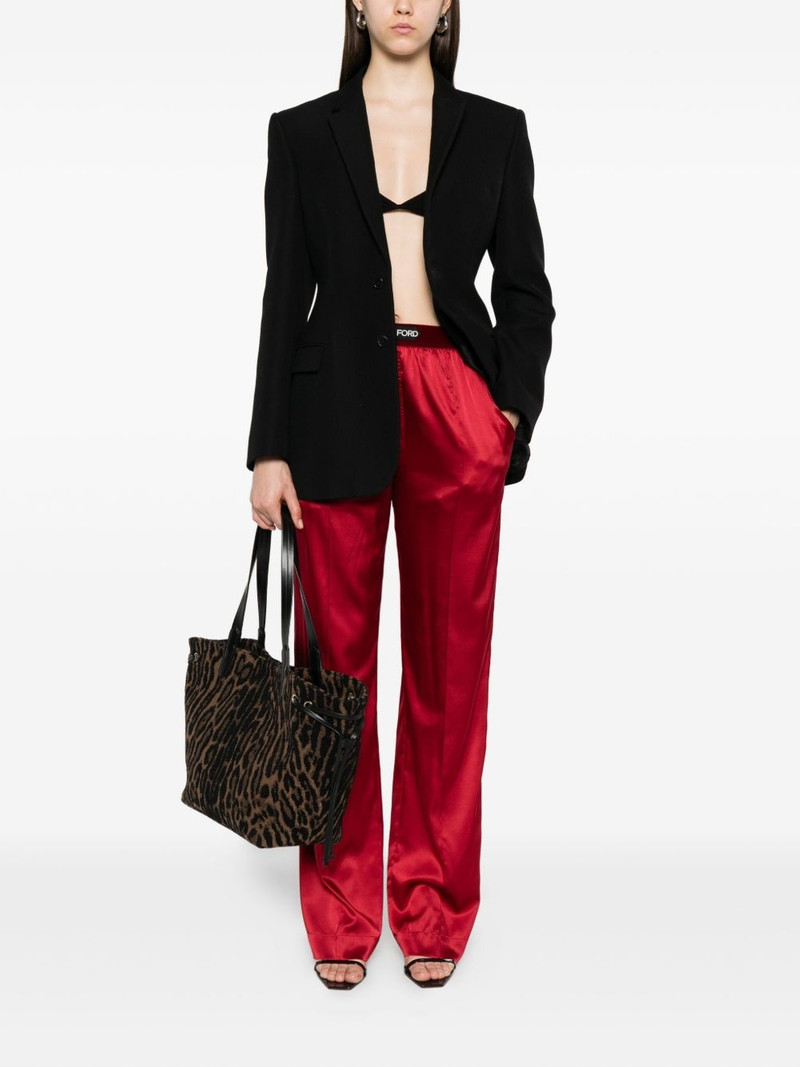 TOM FORD logo-patch trousers outlook