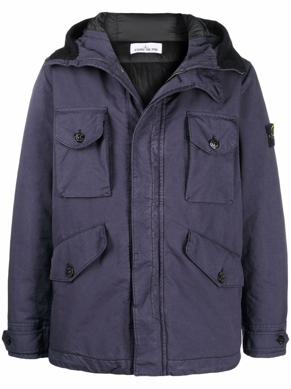 Compass-patch hooded jacket - 1