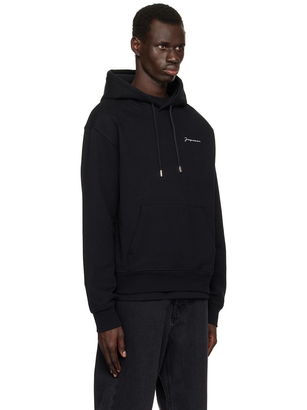 Black 'The embroidered sweatshirt' Hoodie - 2