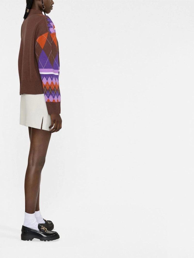 argyle-knit logo-embroidered jumper 3