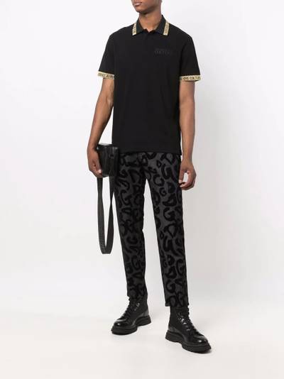 VERSACE JEANS COUTURE logo-trimmed polo shirt outlook