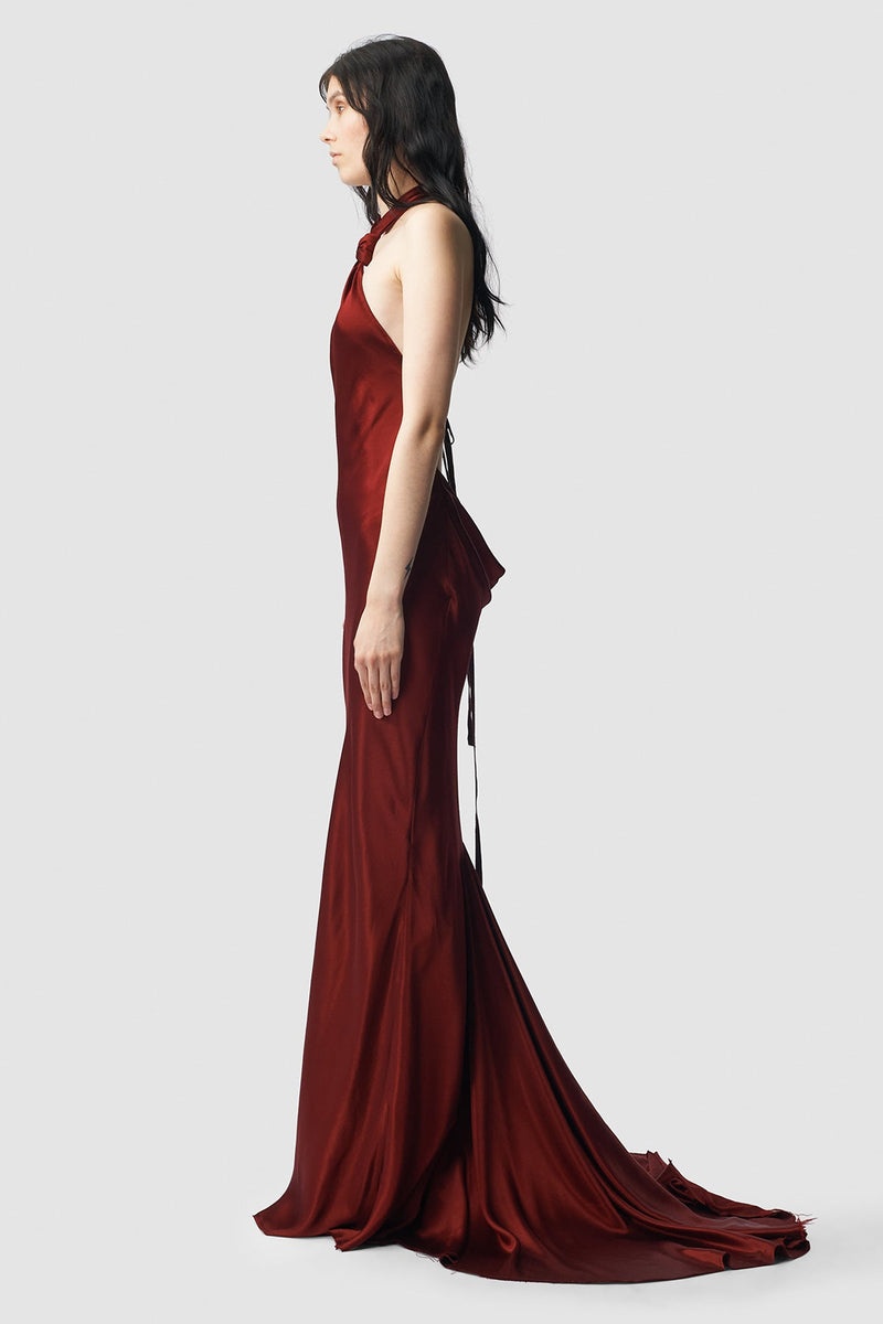 Ingeborg X-Long Tied Dress With Back Train - 2