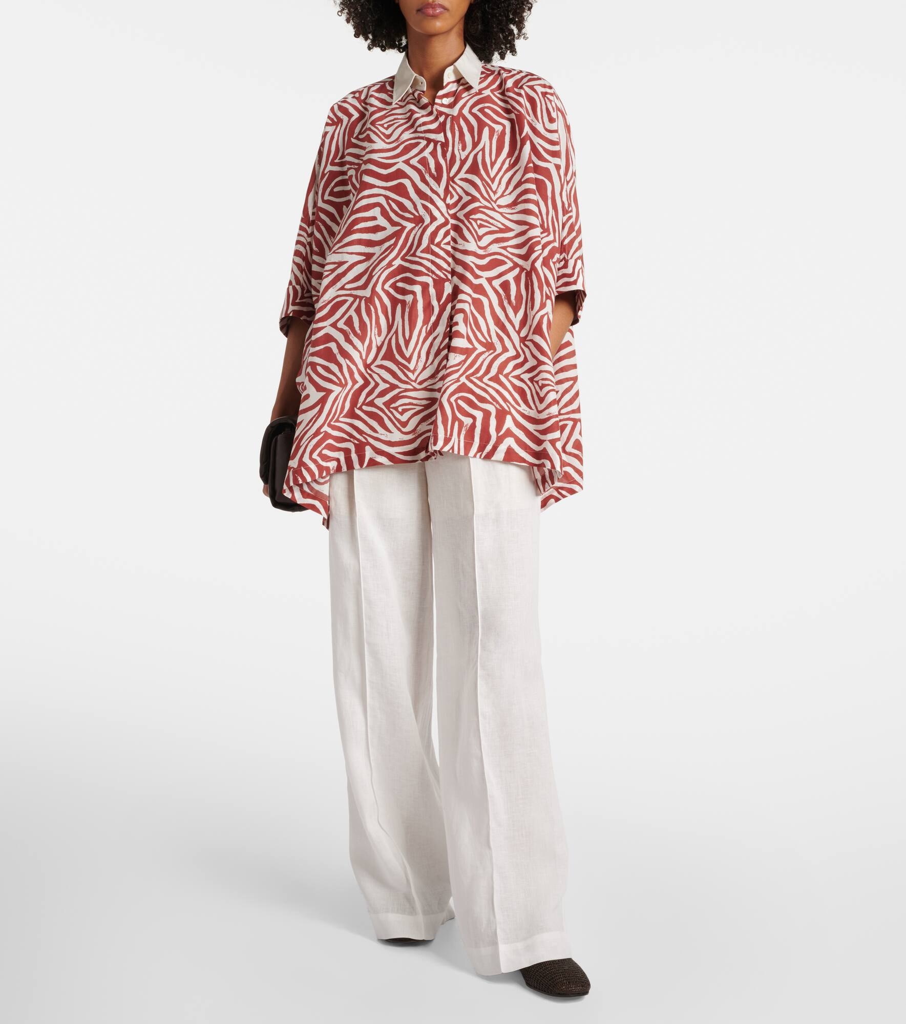 Linen wide-leg pants - 7