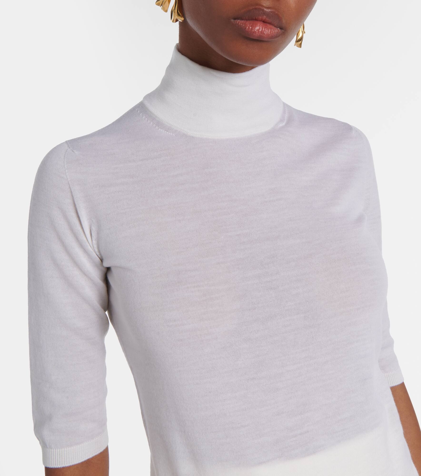 Cecina virgin wool turtleneck top - 4