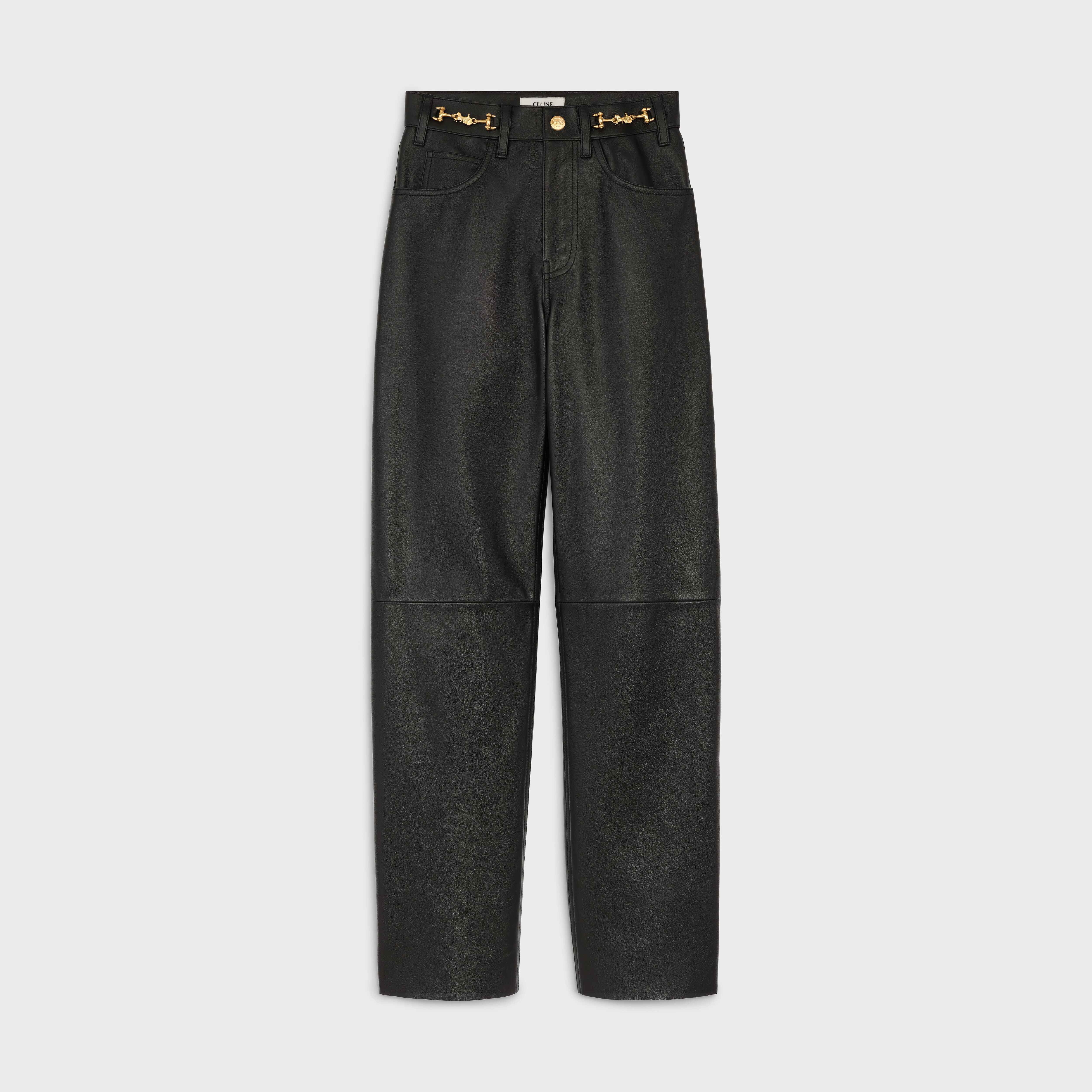 MARGARET JEANS IN LAMBSKIN LEATHER - 1