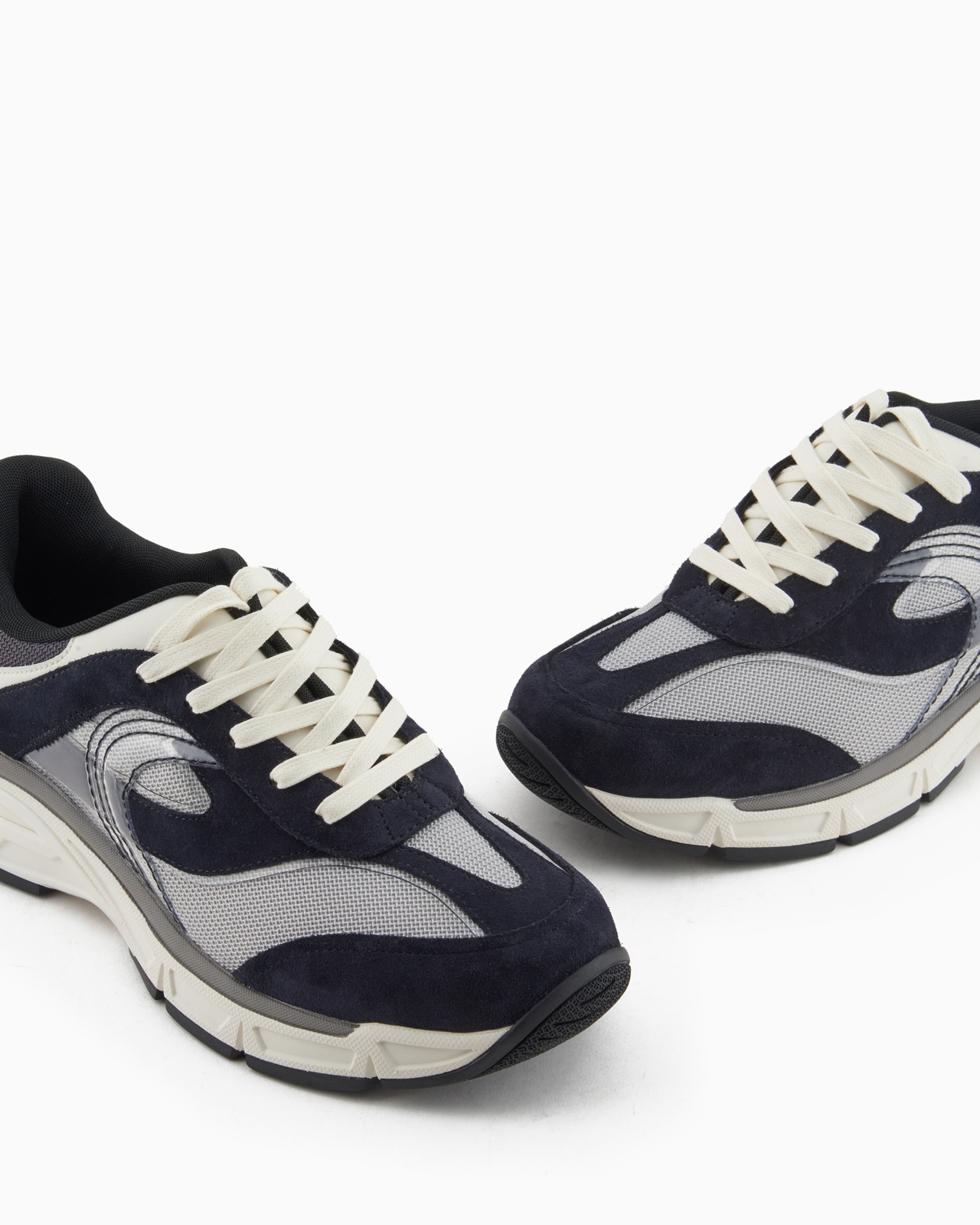 MESH SNEAKERS WITH SUEDE DETAILS - 5