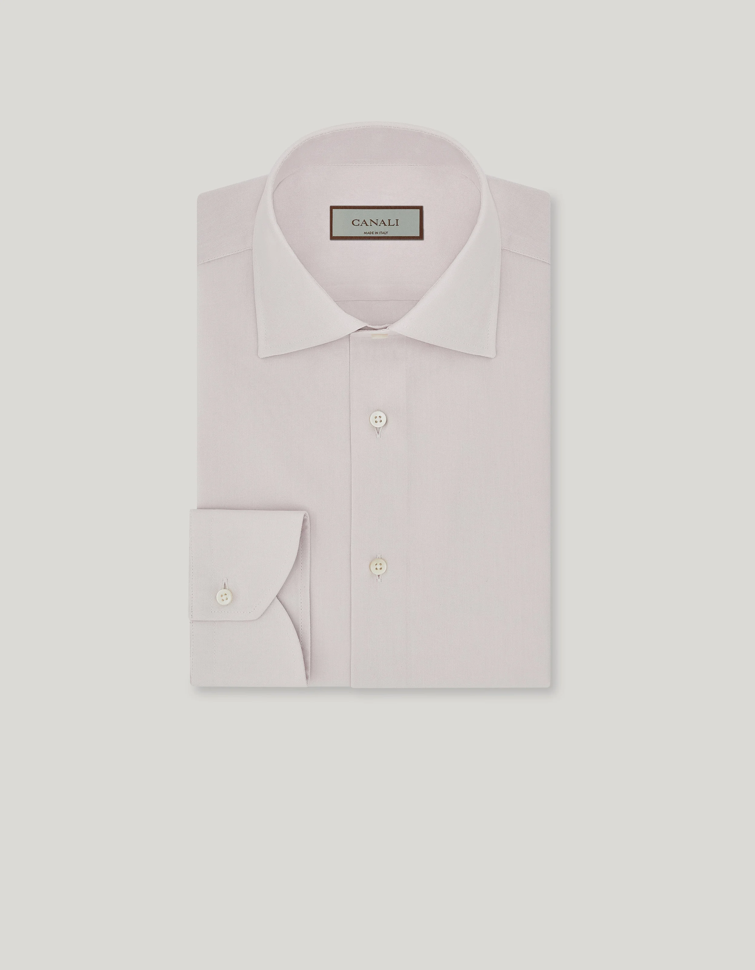 PALE PINK PIN POINT COTTON REGULAR-FIT SHIRT - 1