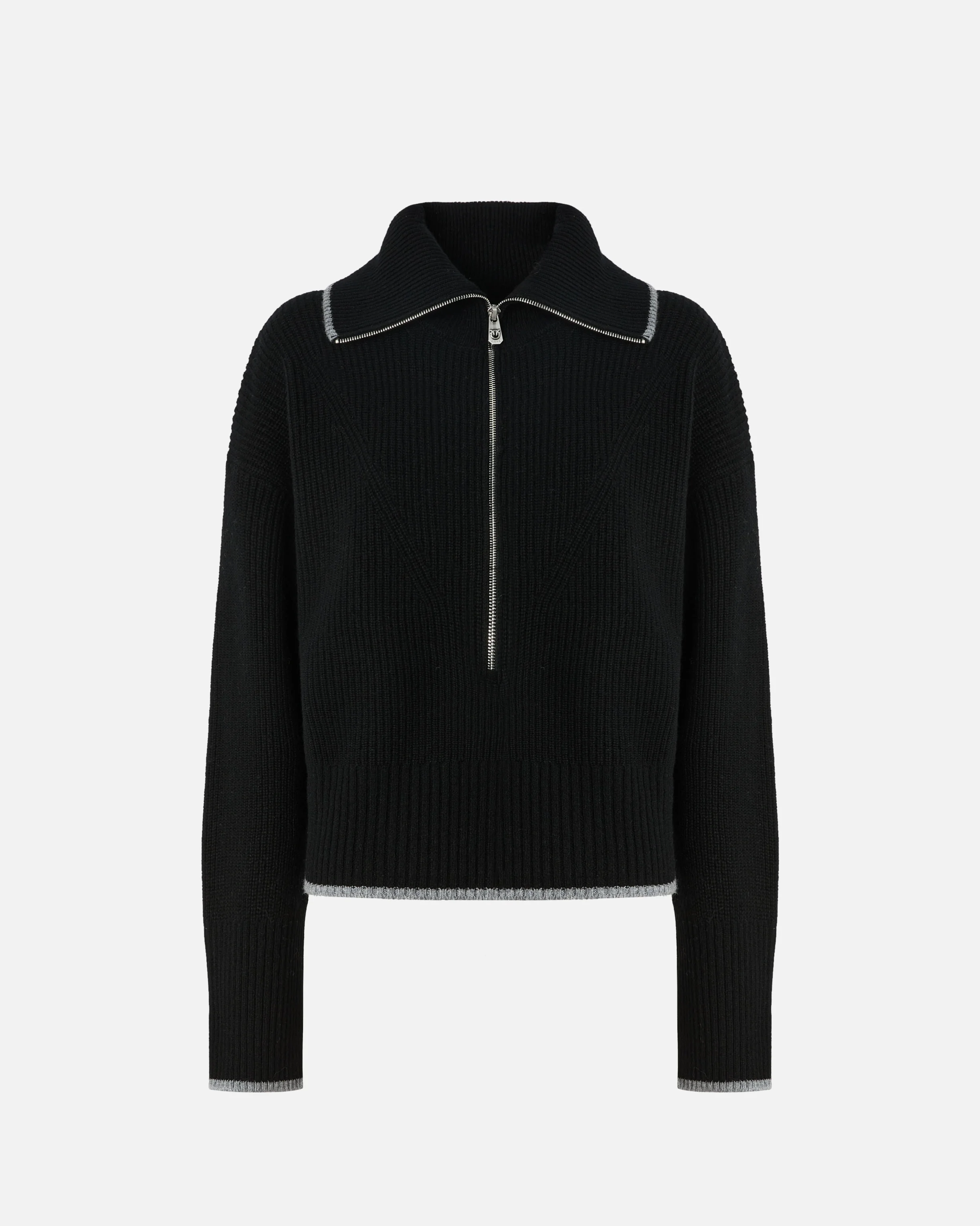 WOOL AND CASHMERE SWEATER WITH ZIP - 1