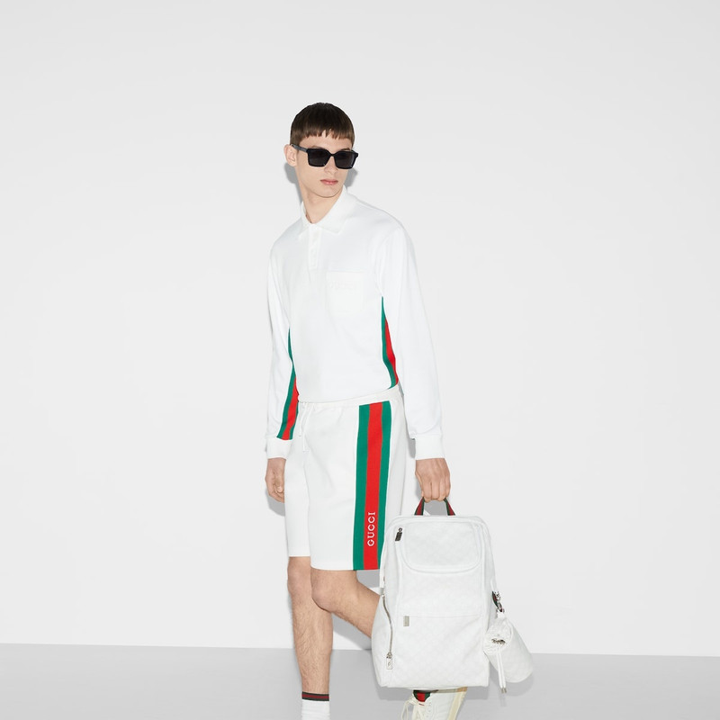 Nylon and cotton polo shirt with Web 6