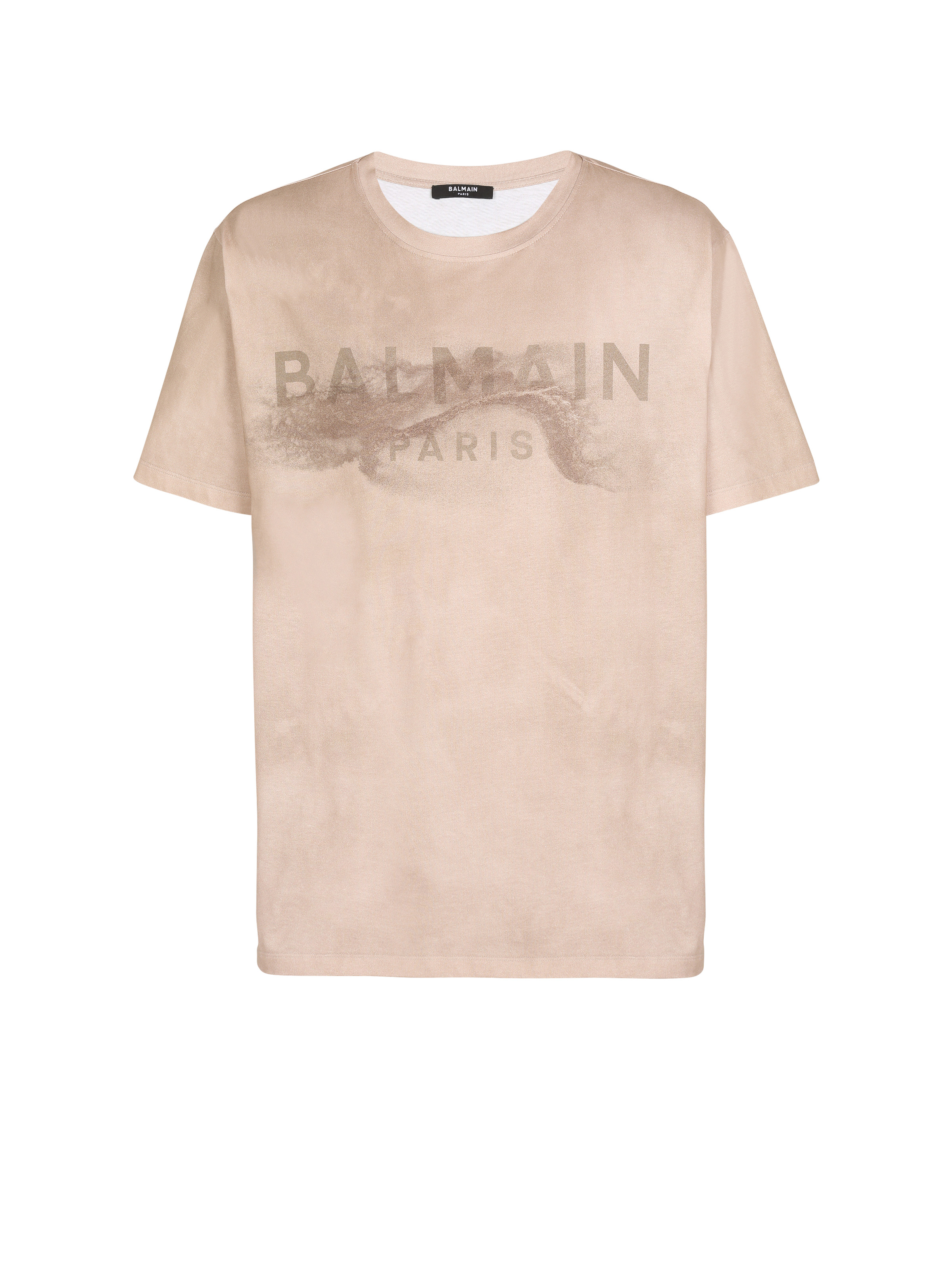 T-shirt in eco-responsible cotton with Balmain Paris desert logo - 1