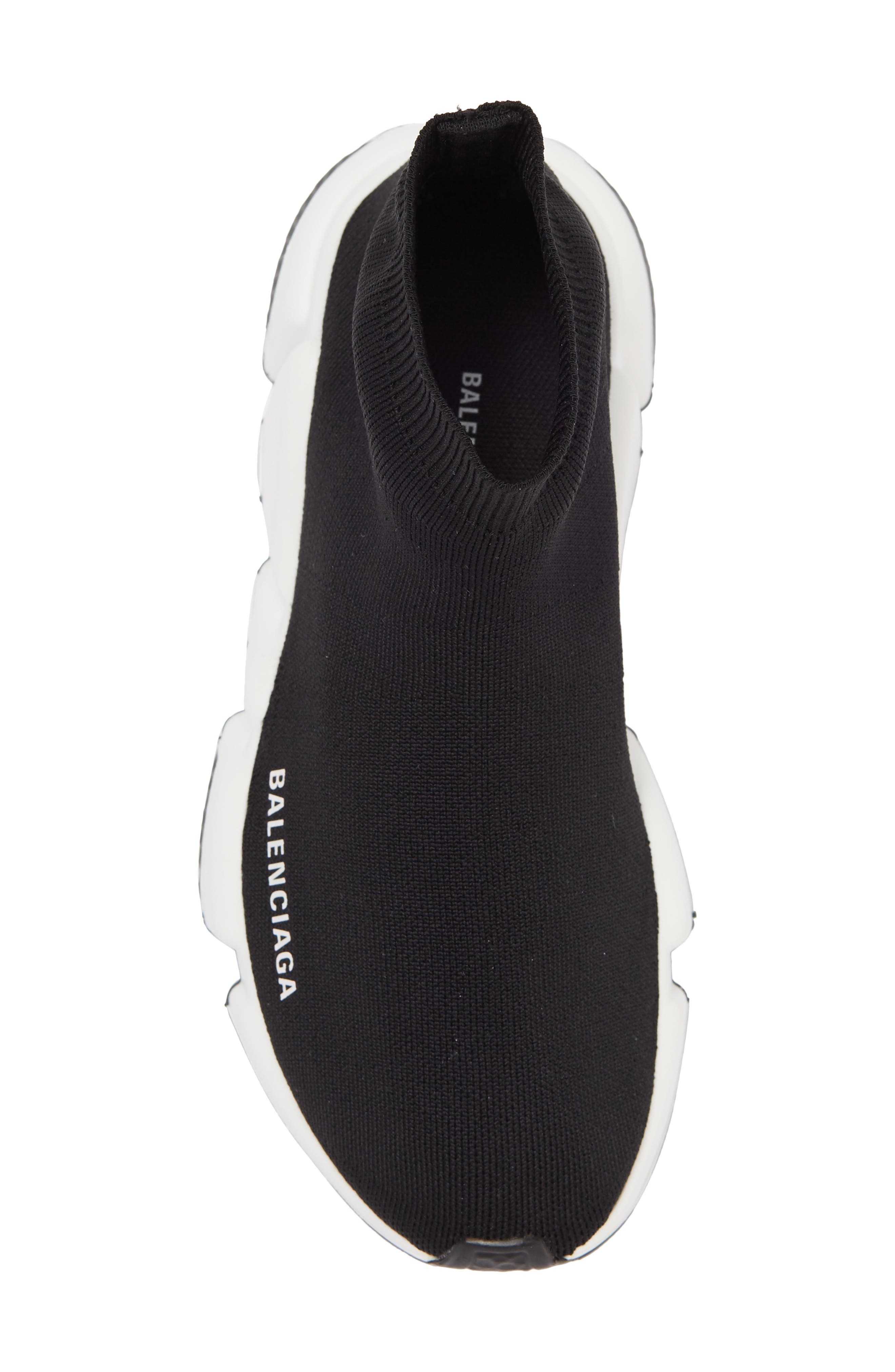 Balenciaga Speed LT Sneaker in Black/White/Black at Nordstrom - 5