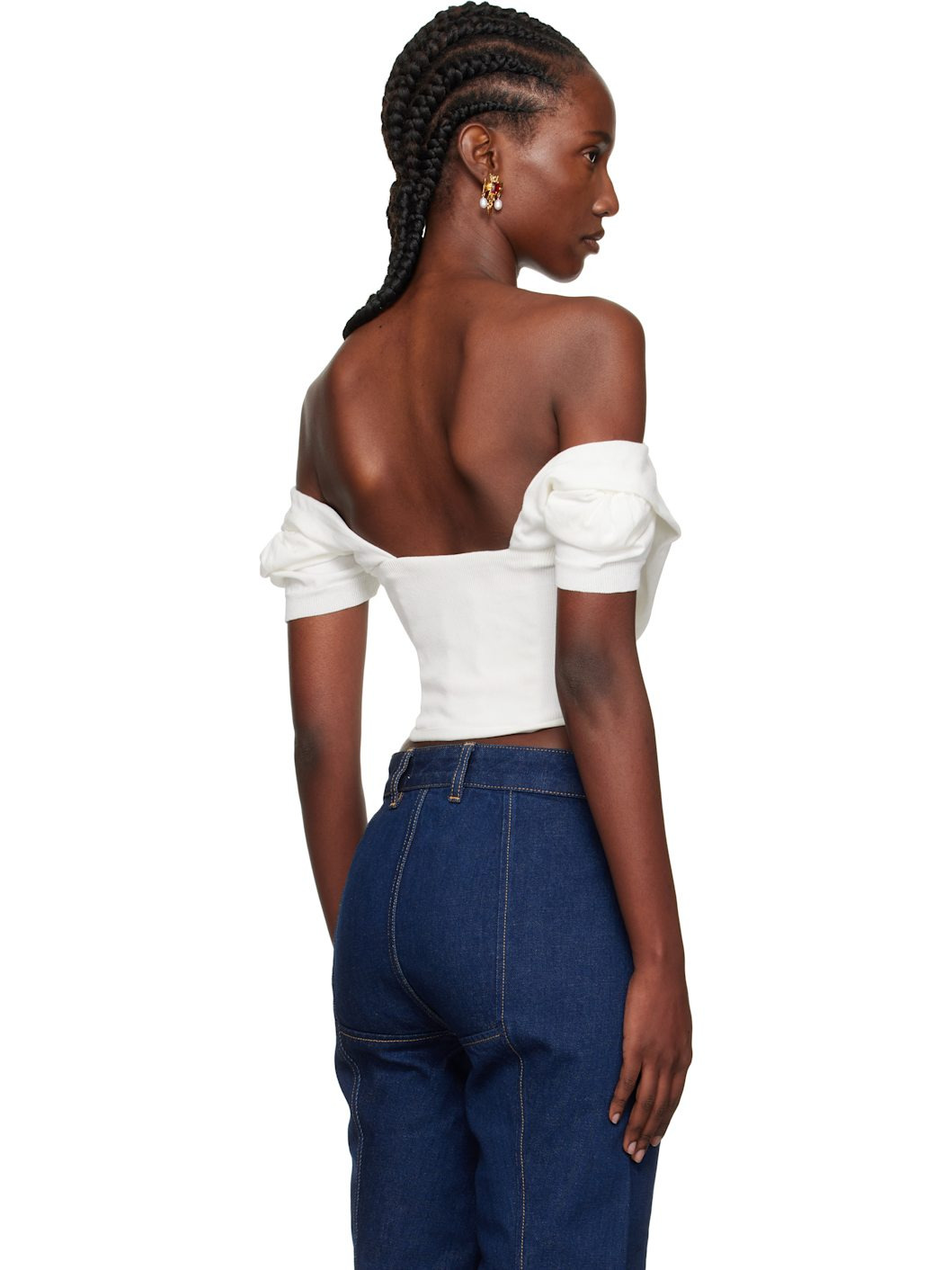 White Bea Corset Cardigan - 3