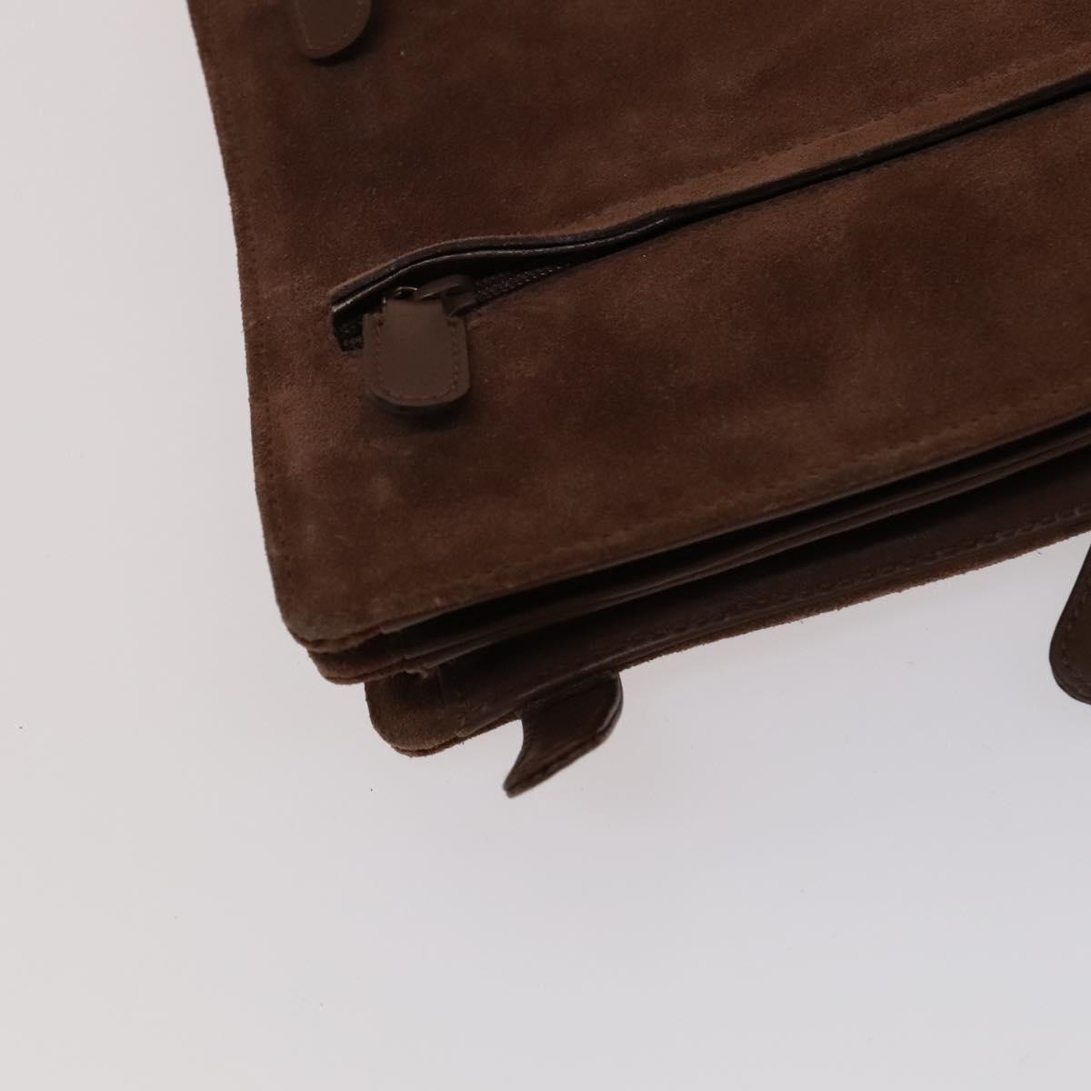GUCCI Horsebit Backpack Suede Brown Gold - 15