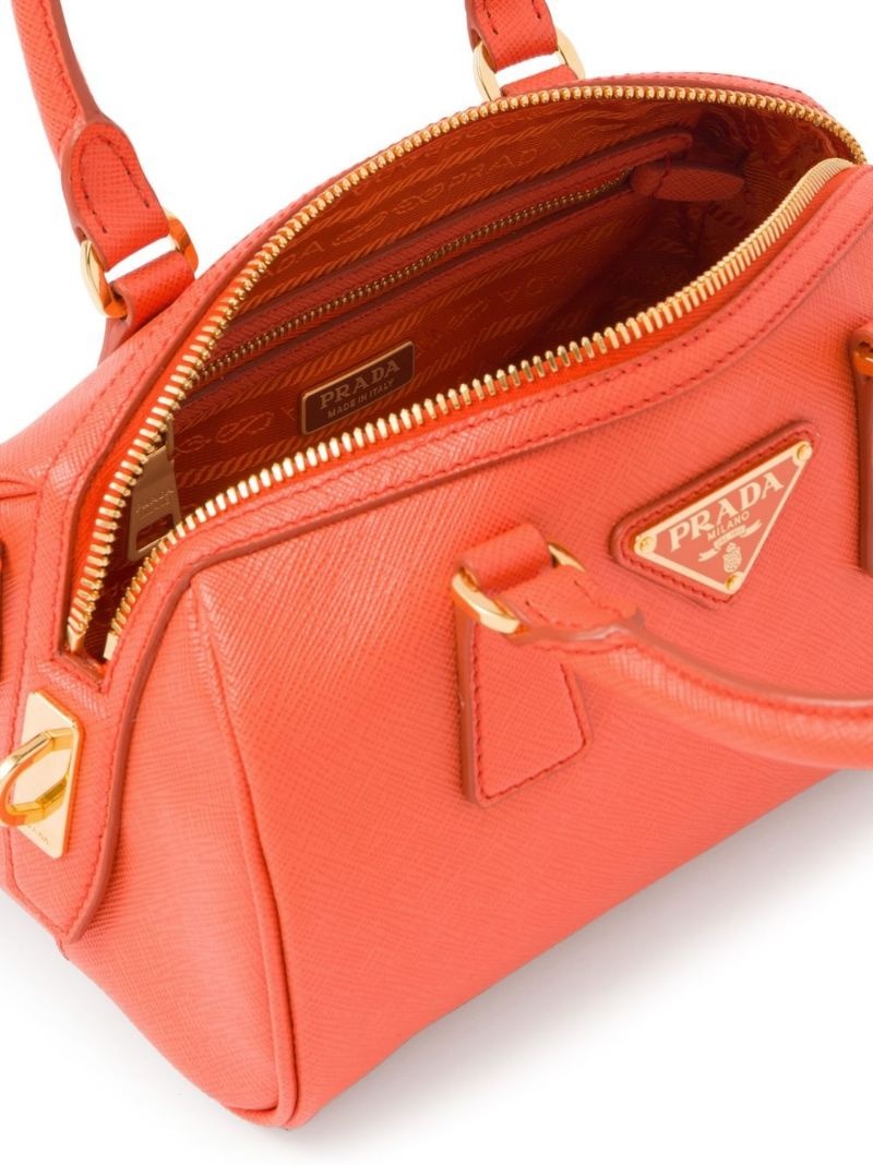 triangle-plaque leather mini bag - 6