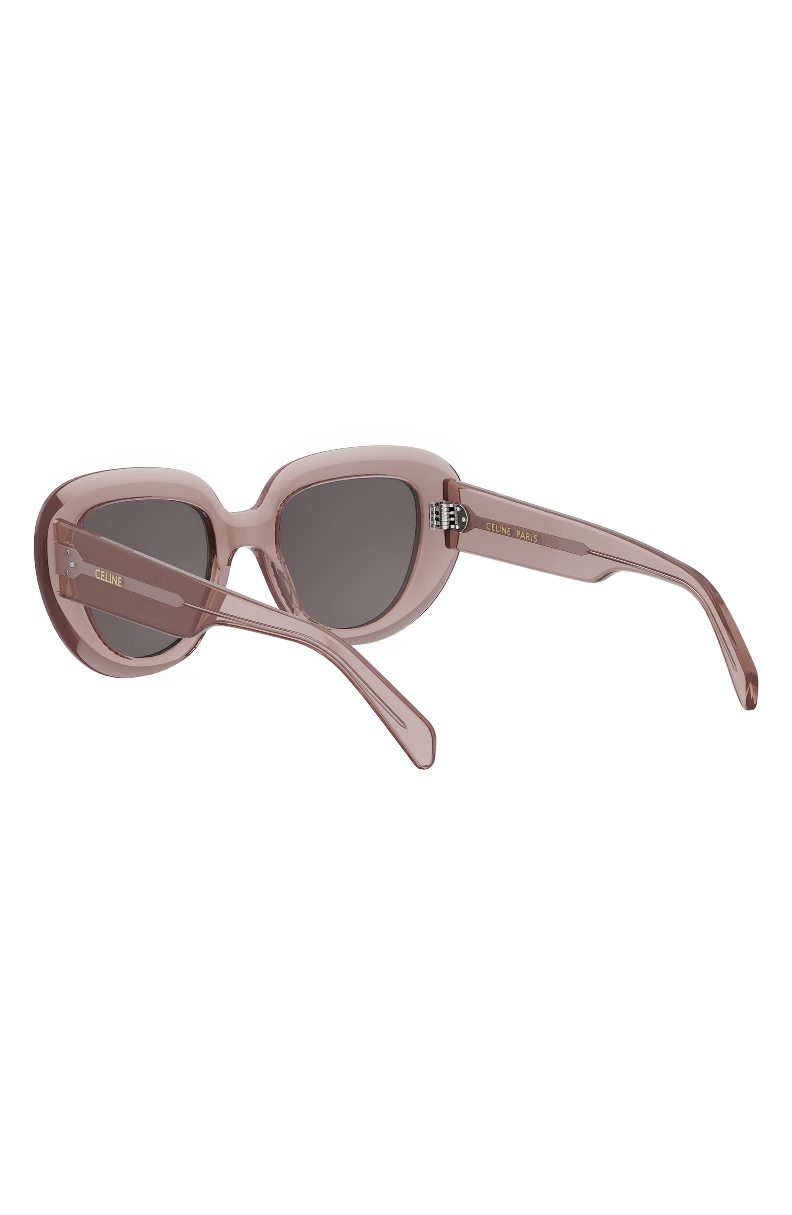 CELINE Bold 3 Dots 51mm Gradient Butterfly Sunglasses in Pink /Other /Smoke at Nordstrom - 5