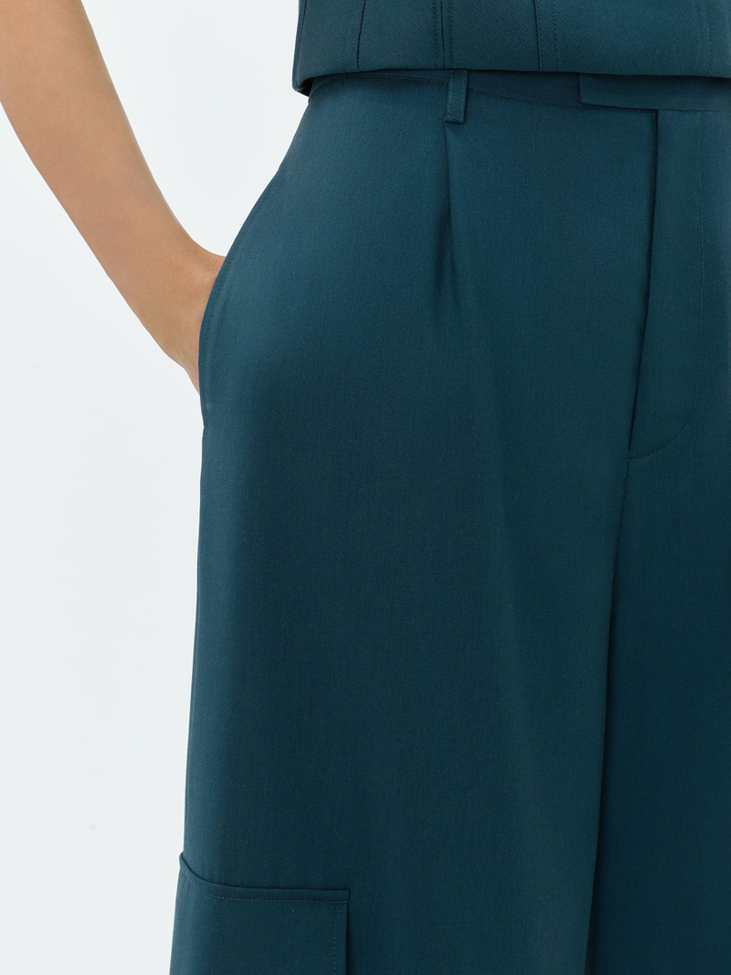 WIDE LEG PLEATED CARGO 6