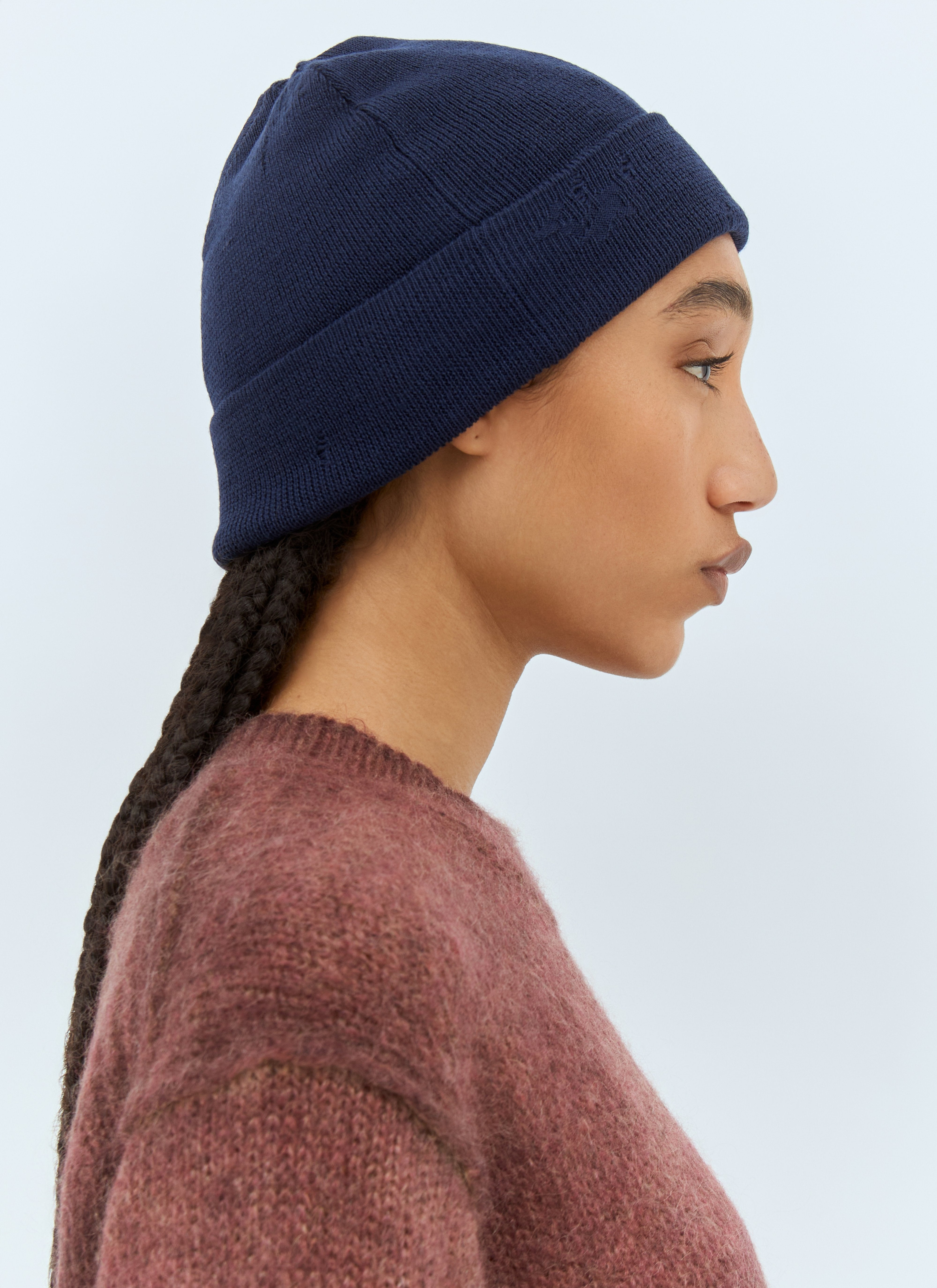 Acne Studios Women Logo Embroidery Beanie Hat - 3