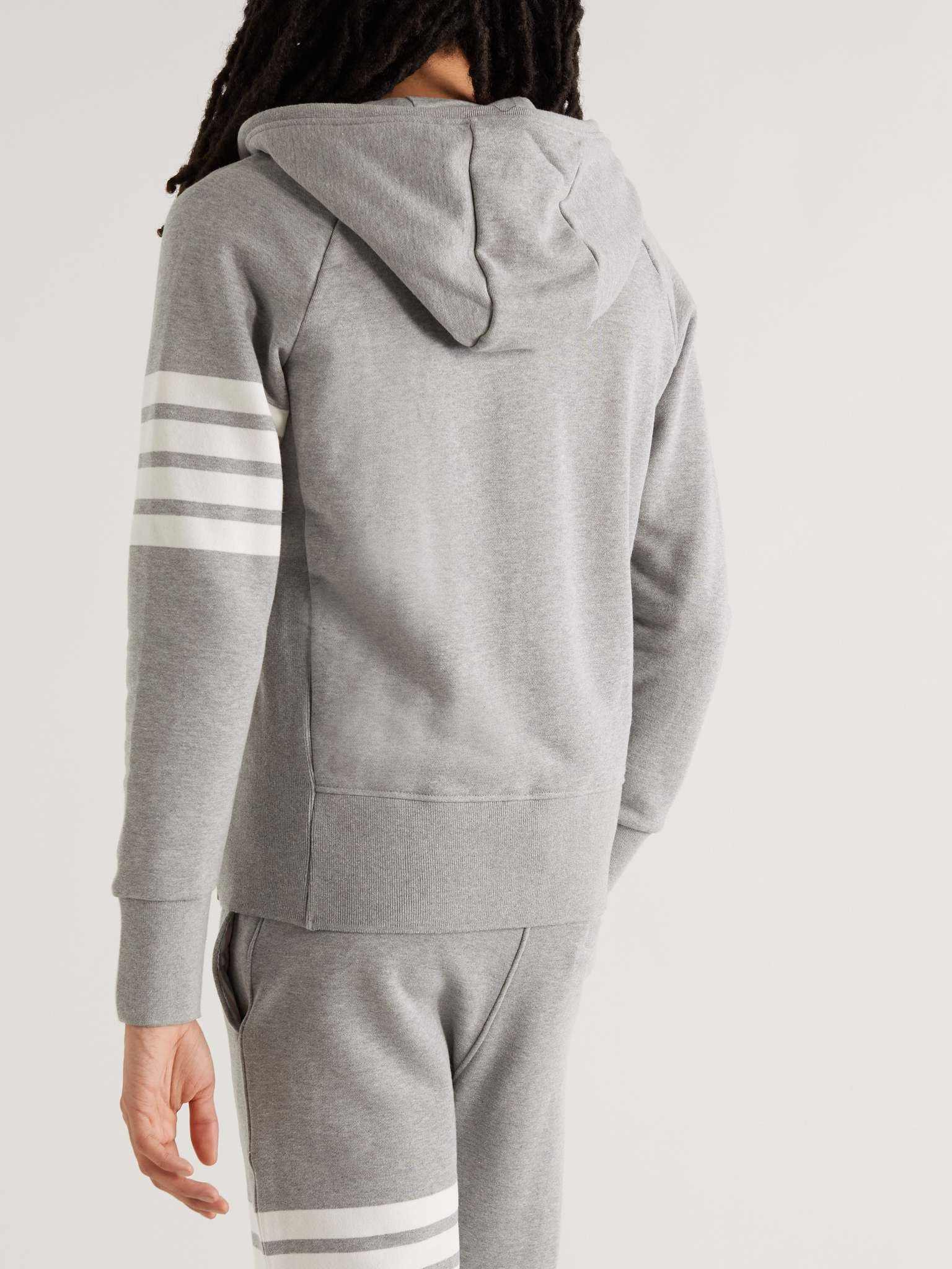Striped Ribbed Cotton-Jersey Zip-Up Hoodie - 4
