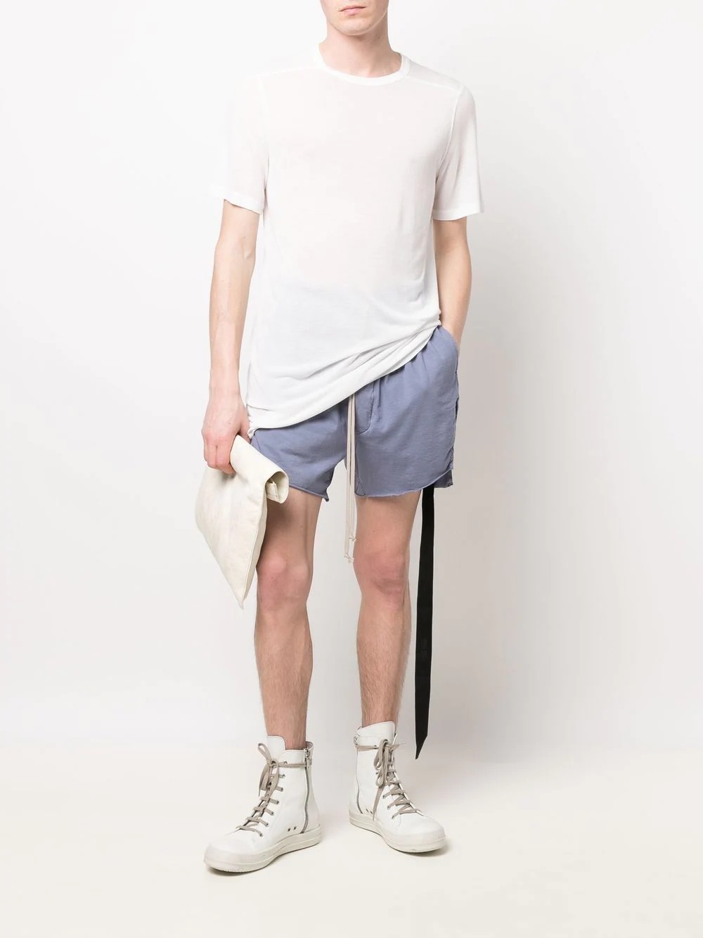 drawstring track shorts - 2