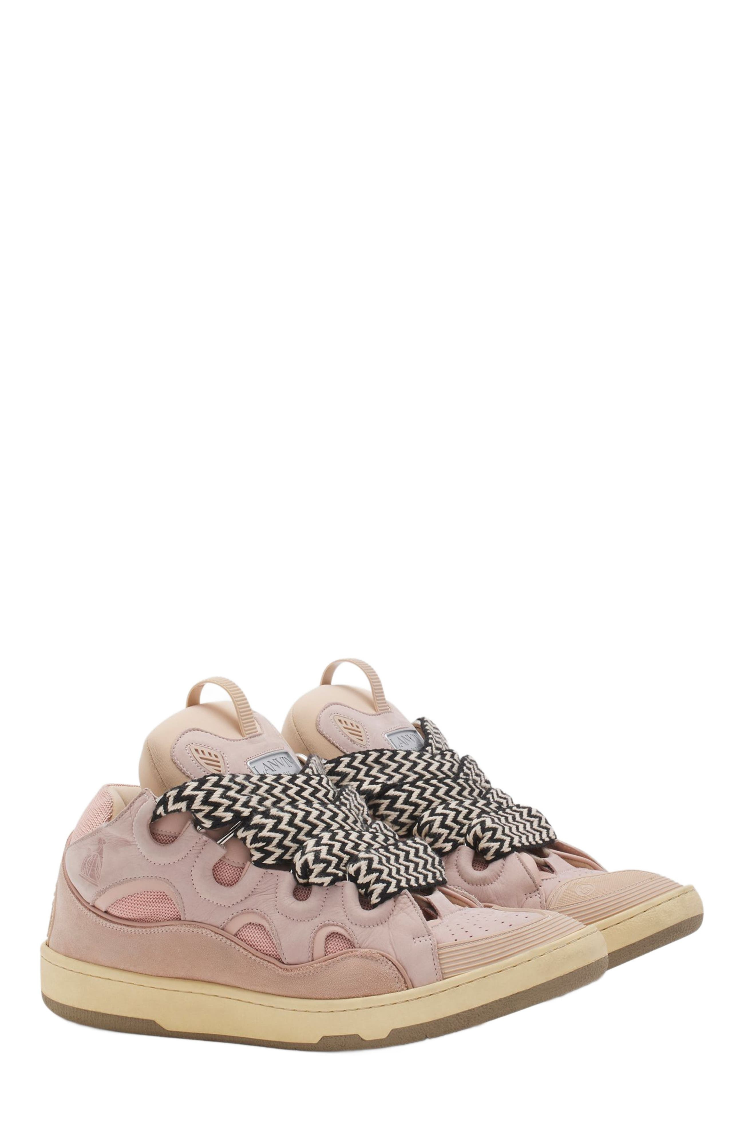 Lanvin LEATHER CURB SNEAKERS in Pale Pink at Nordstrom - 2