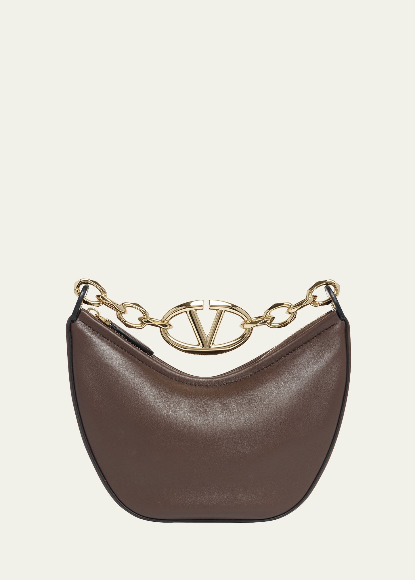 Mini VLOGO Moon Leather Hobo Bag - 1