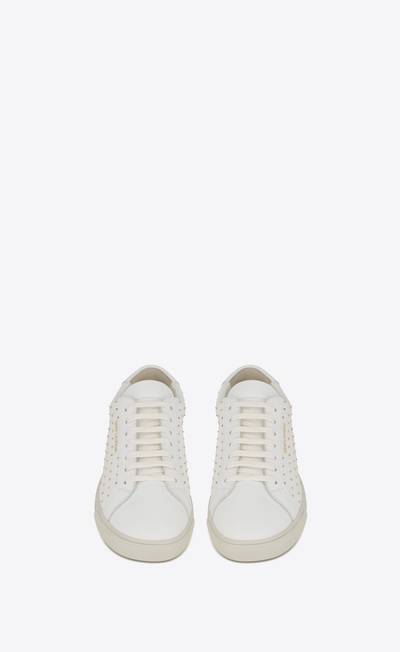 SAINT LAURENT andy sneakers in leather with studs outlook