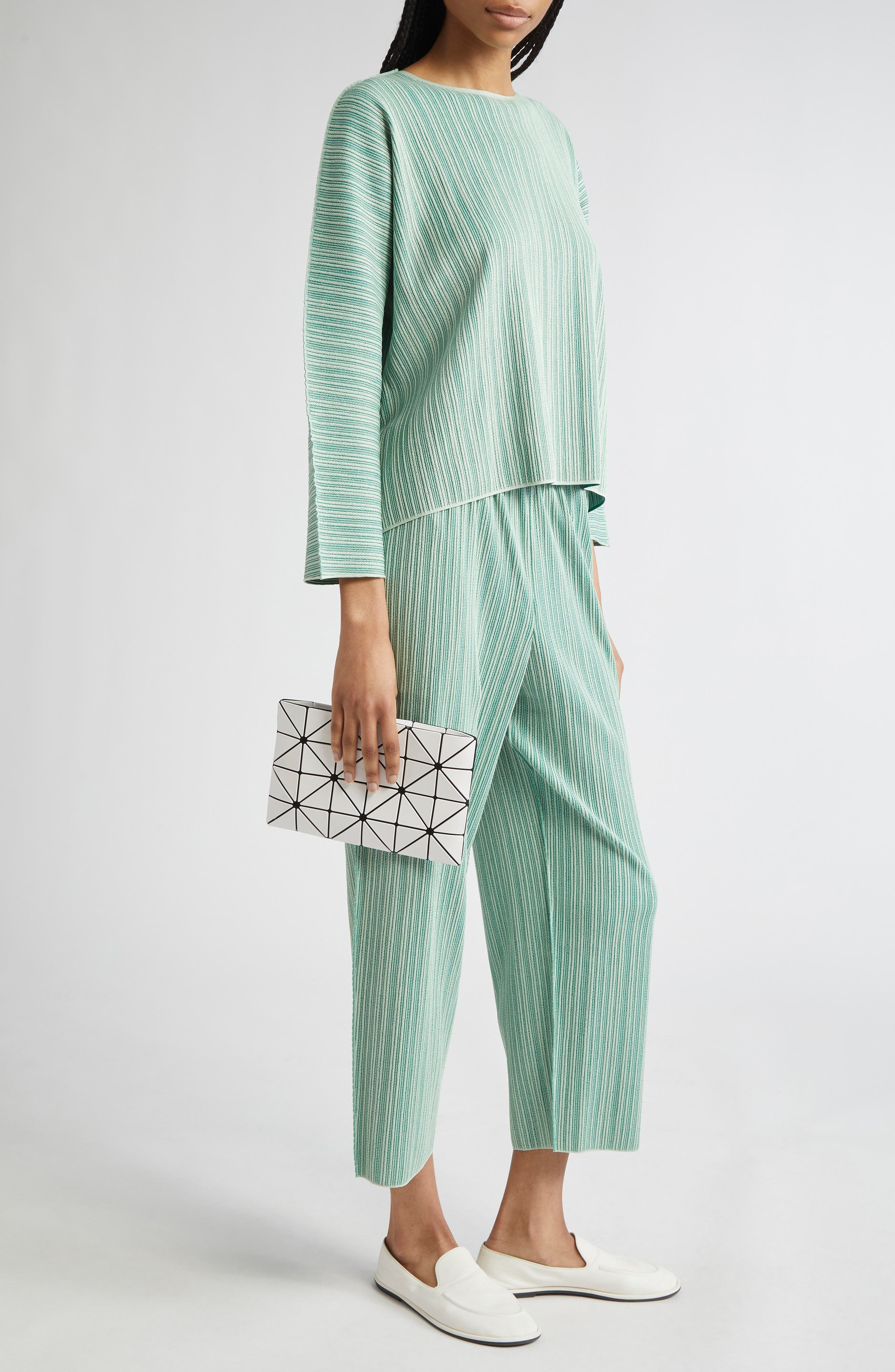 Pleats Please Issey Miyake A-POC Pleated Top in Apple Green at Nordstrom - 2