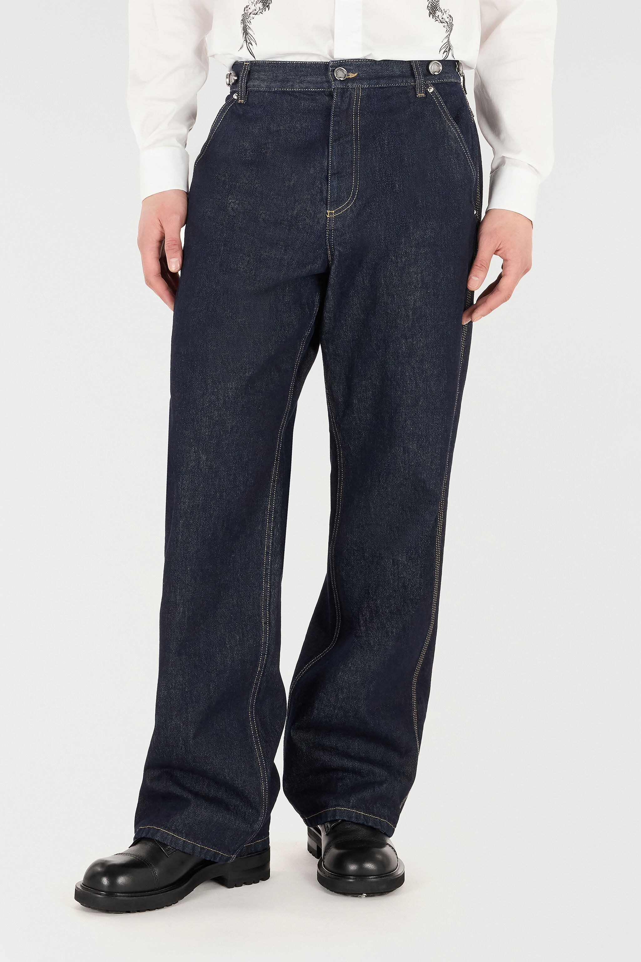 Wide-Leg Jeans with RC Monogram - 3