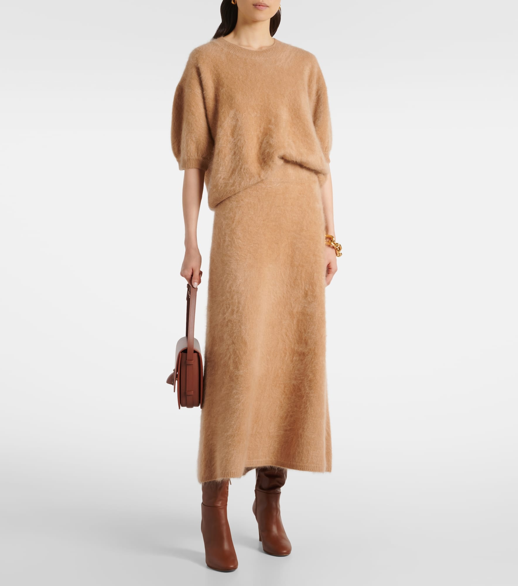 Asta cashmere midi skirt - 2