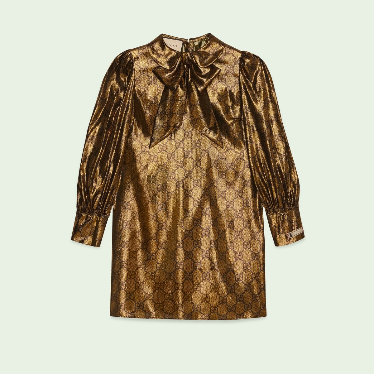 GG Supreme print silk dress - 1