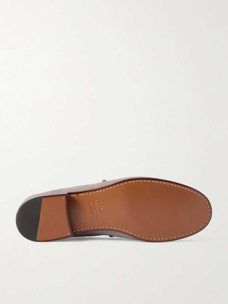 Valentino V-Logo Embellished Full-Grain Nubuck Loafers outlook