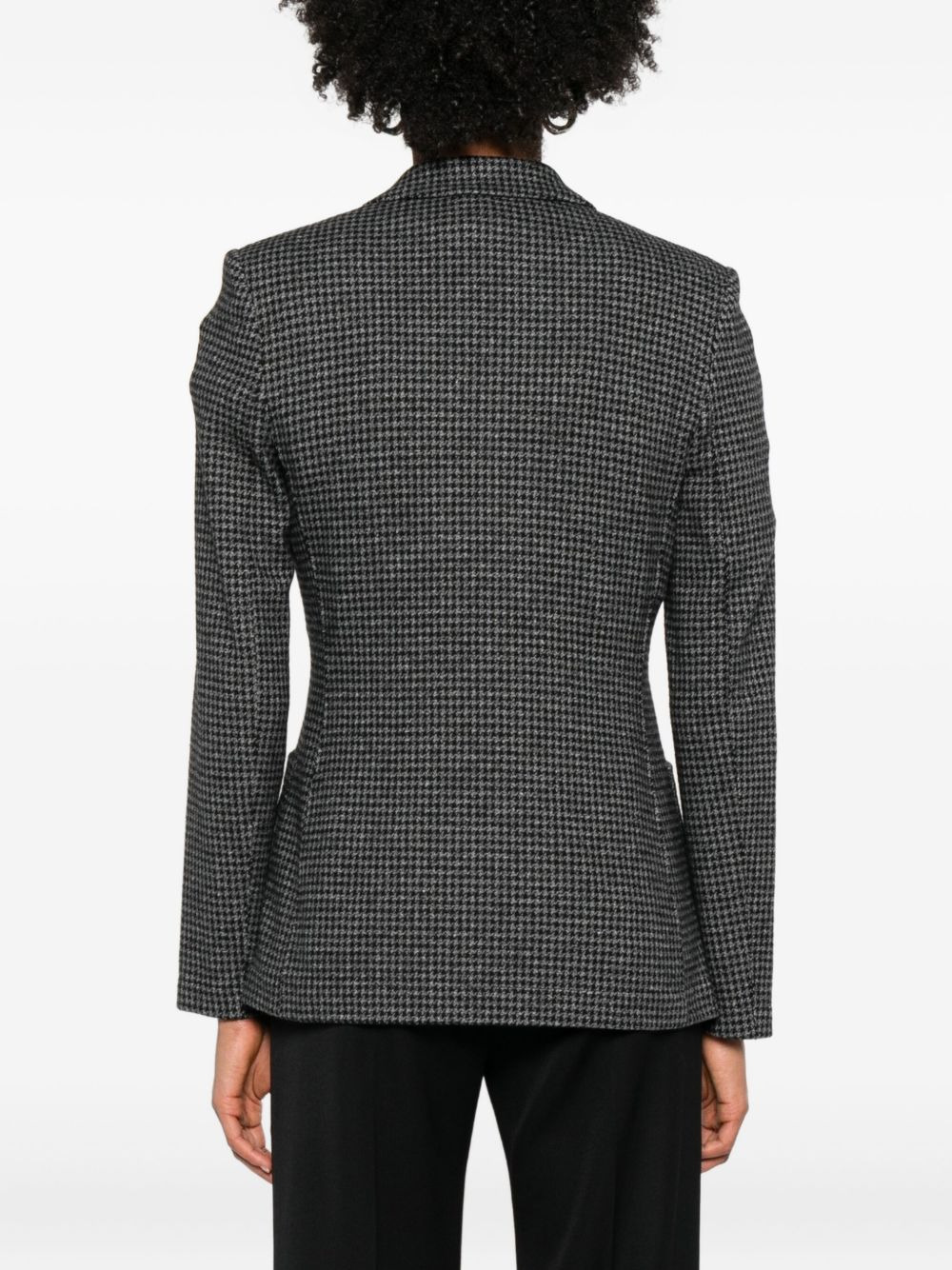 houndstooth double-breasted blazer - 4