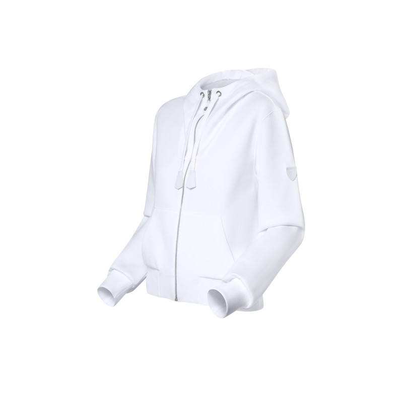 Leather Accent Hoodie 2