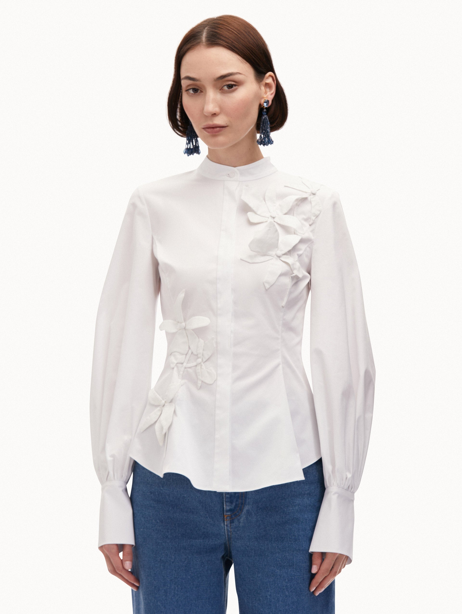 ORCHID COTTON TWILL BLOUSE - 2
