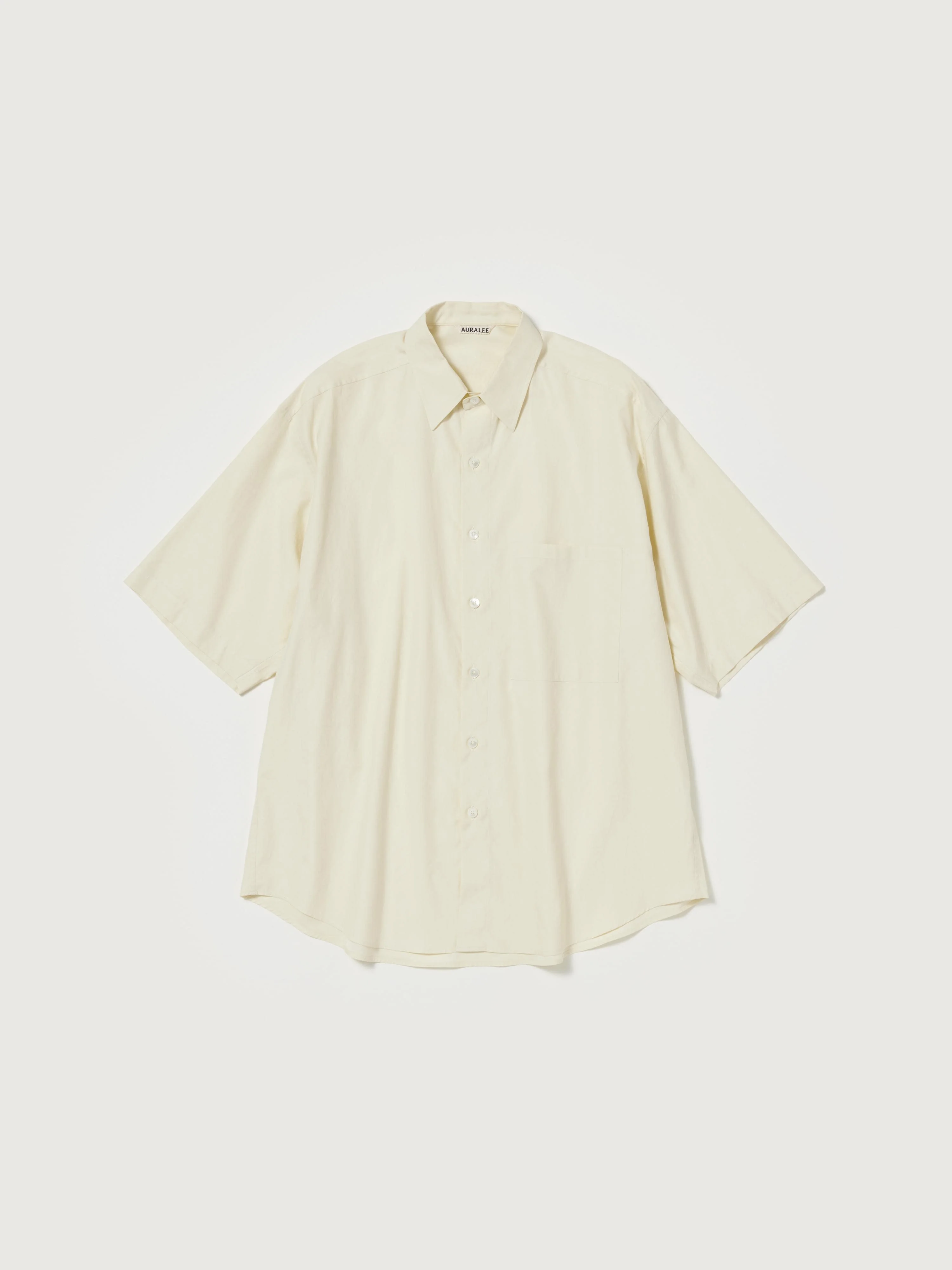 WASHED FINX TWILL BIG HALF SLEEVED SHIRT - 1