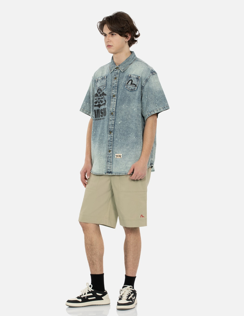 FADED-WASHED MULTI-PRINT LOOSE FIT DENIM SHIRT 3