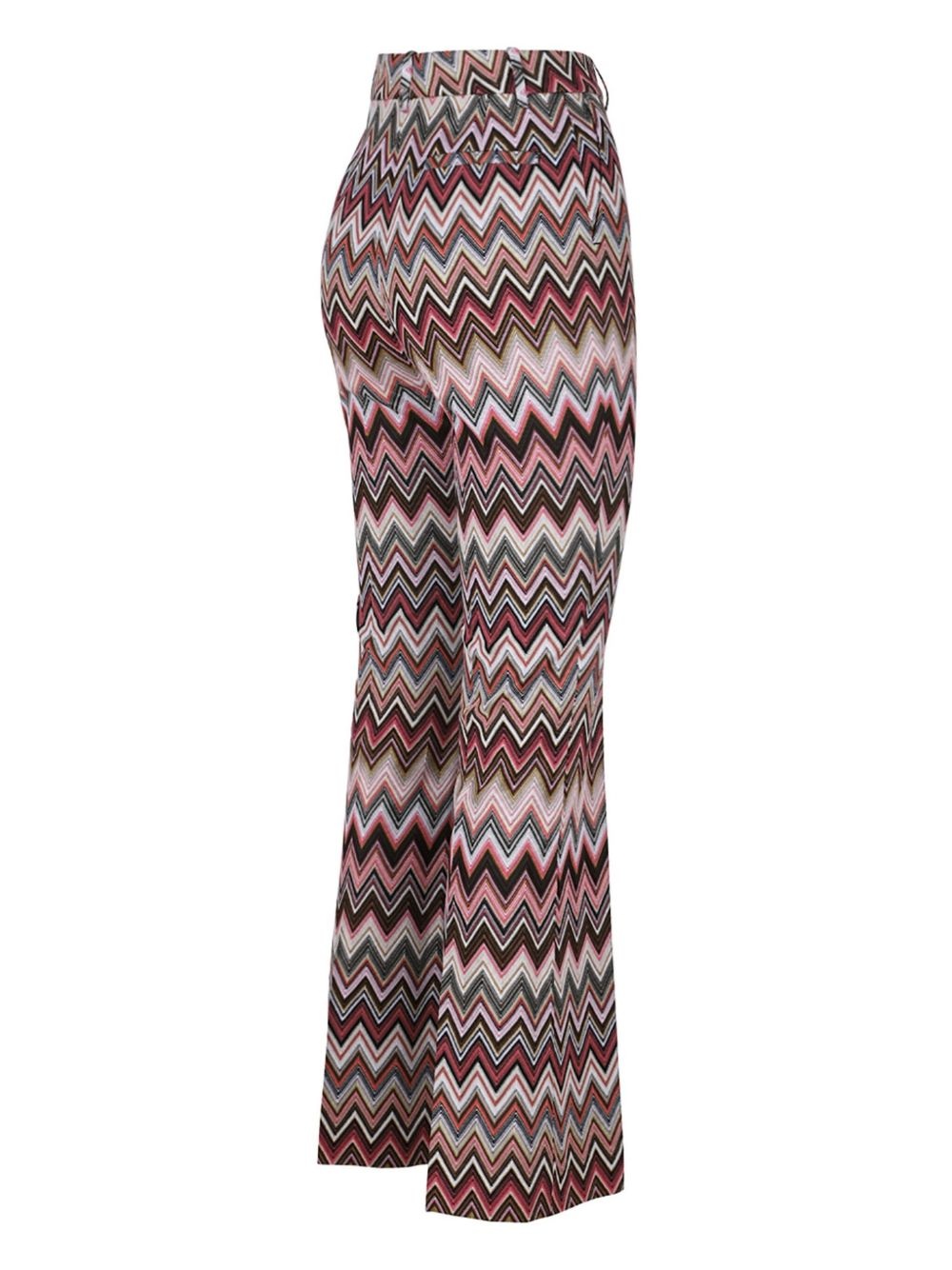 zigzag-pattern trousers - 3