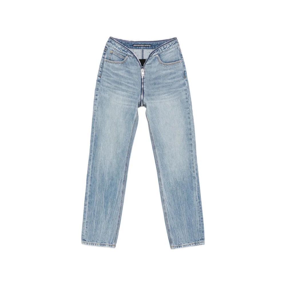 Alexander Wang Blue Denim - Straight-Leg Jeans Women - 1