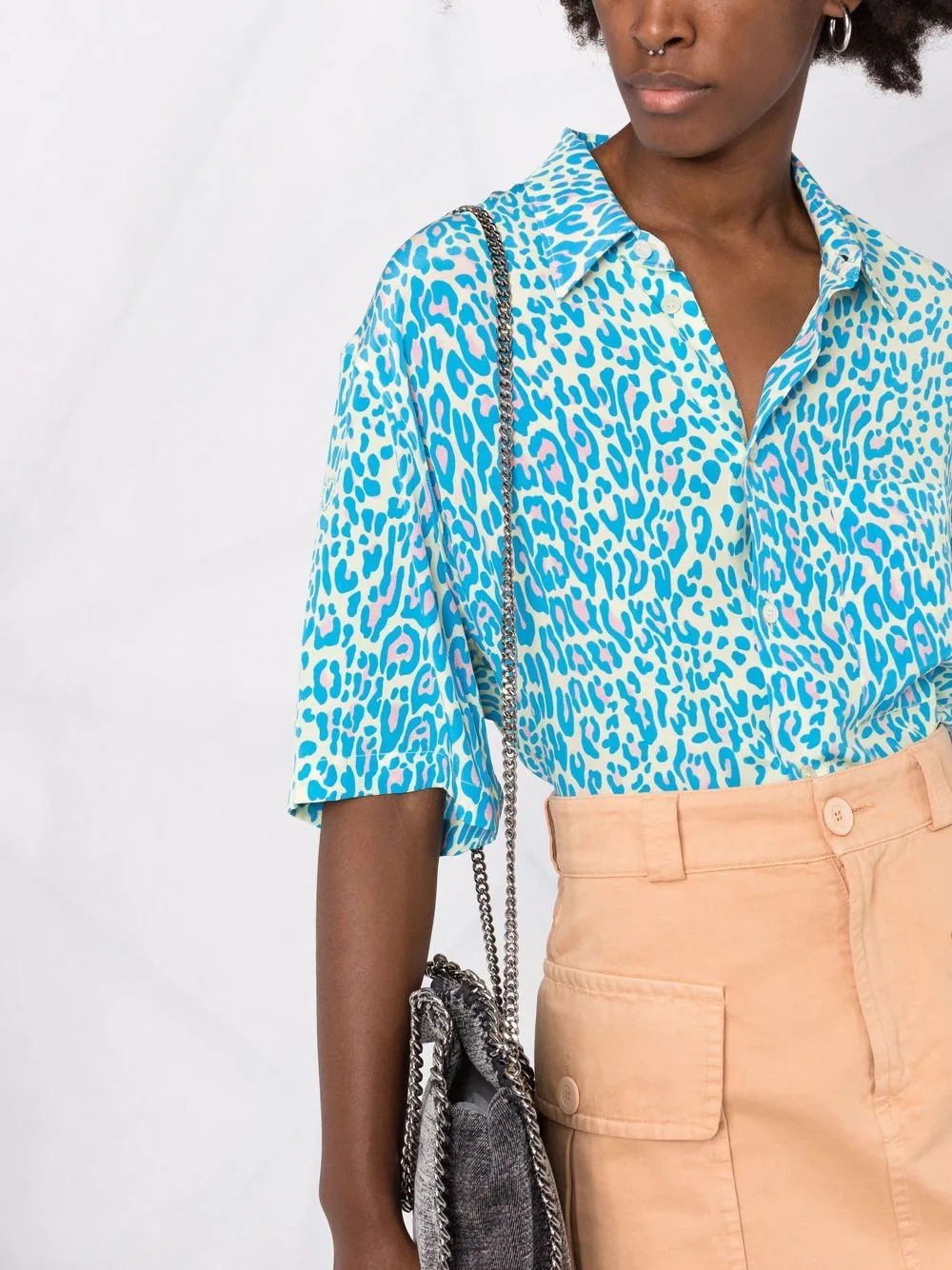 leopard print short-sleeve shirt - 5