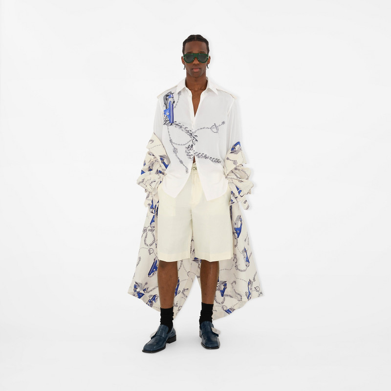 Burberry Long Knight Hardware Taffeta Trench Coat outlook