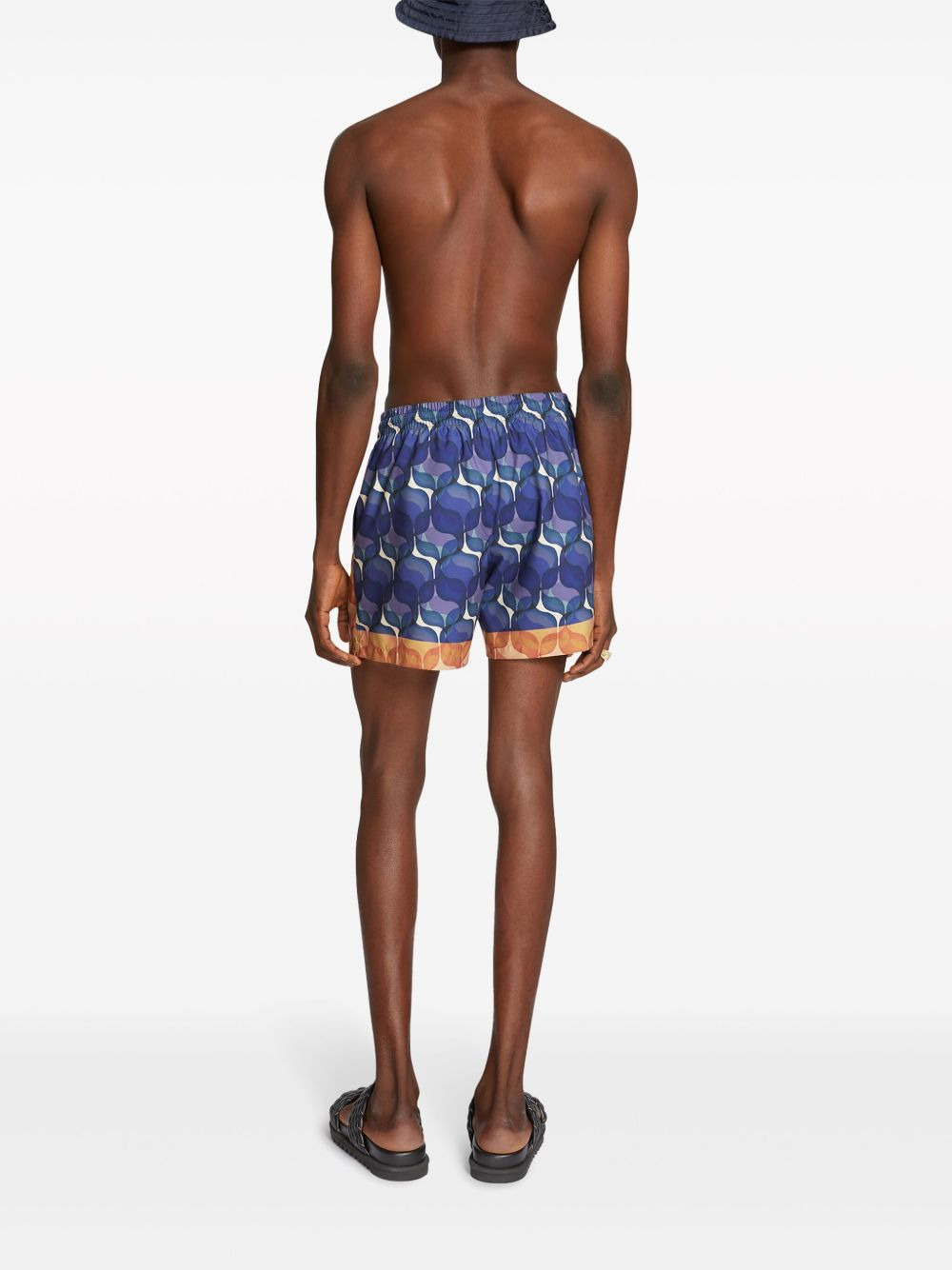 geometric-print swim shorts - 5