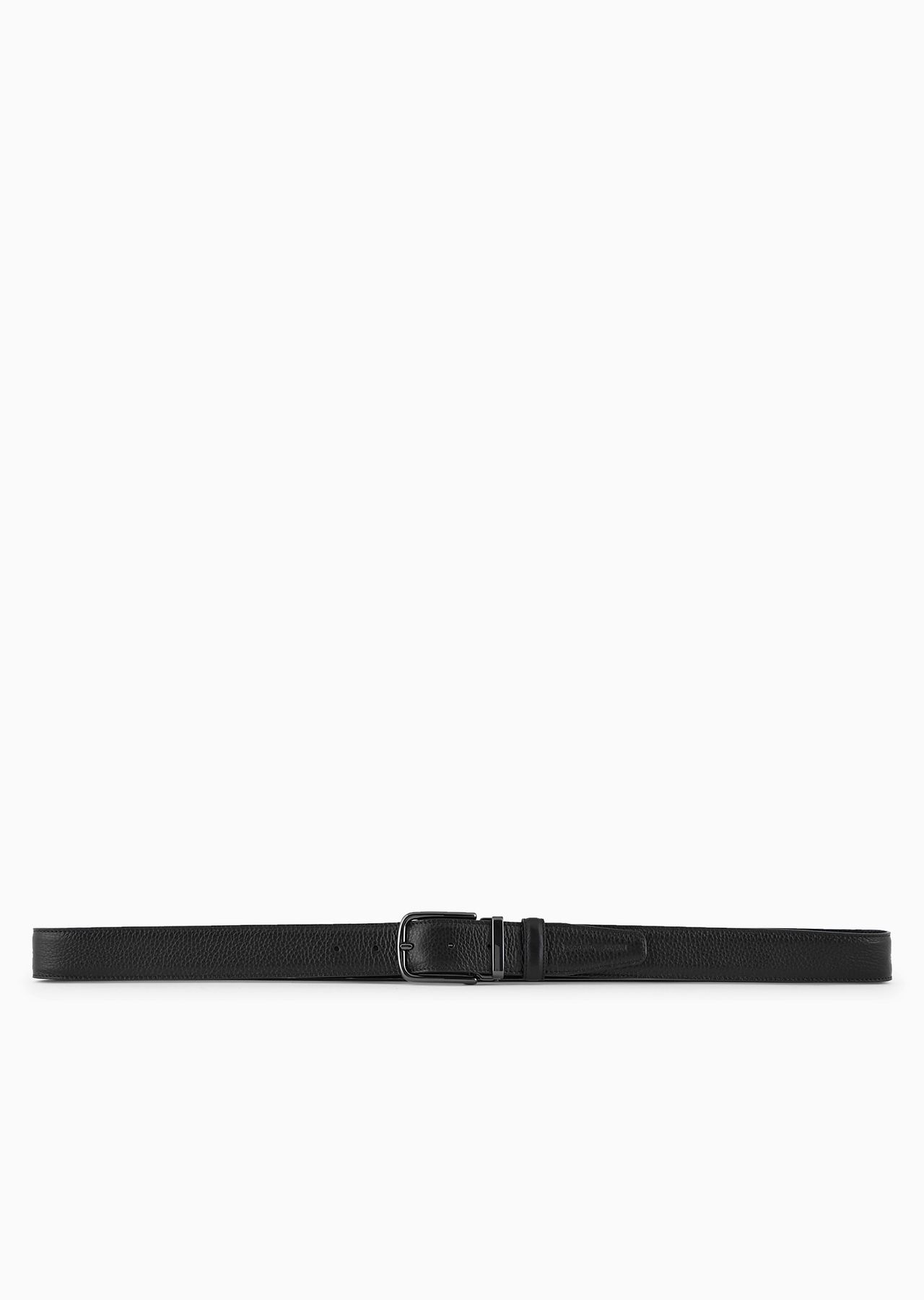 Reversible belt in pebbled leather - 4