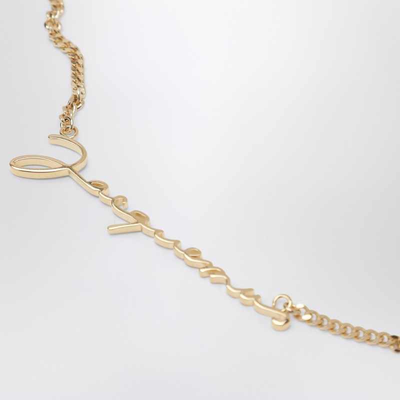 Jacquemus The Gold Necklace With Logo Women - 2