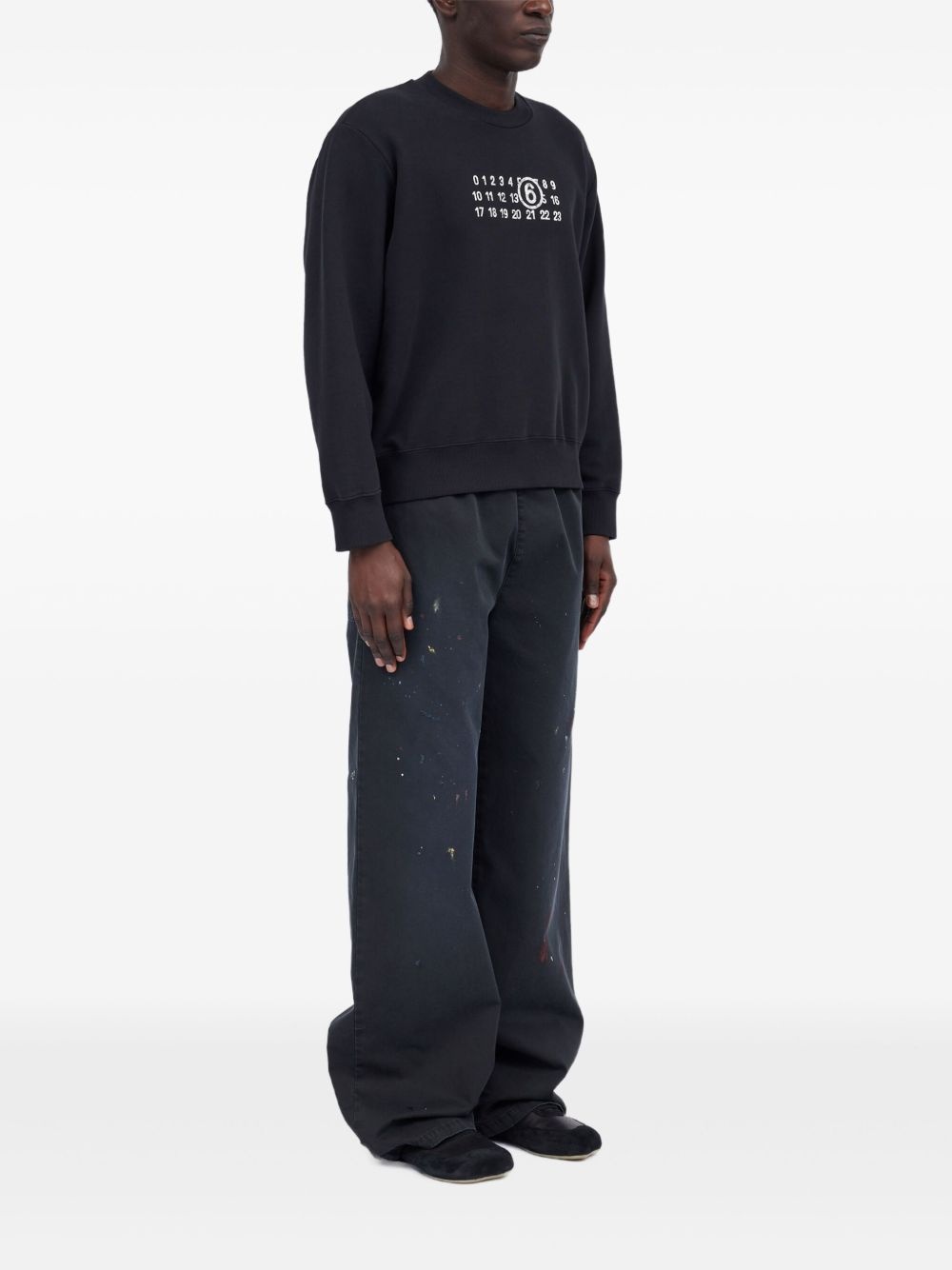 Numbers-motif sweatshirt - 3