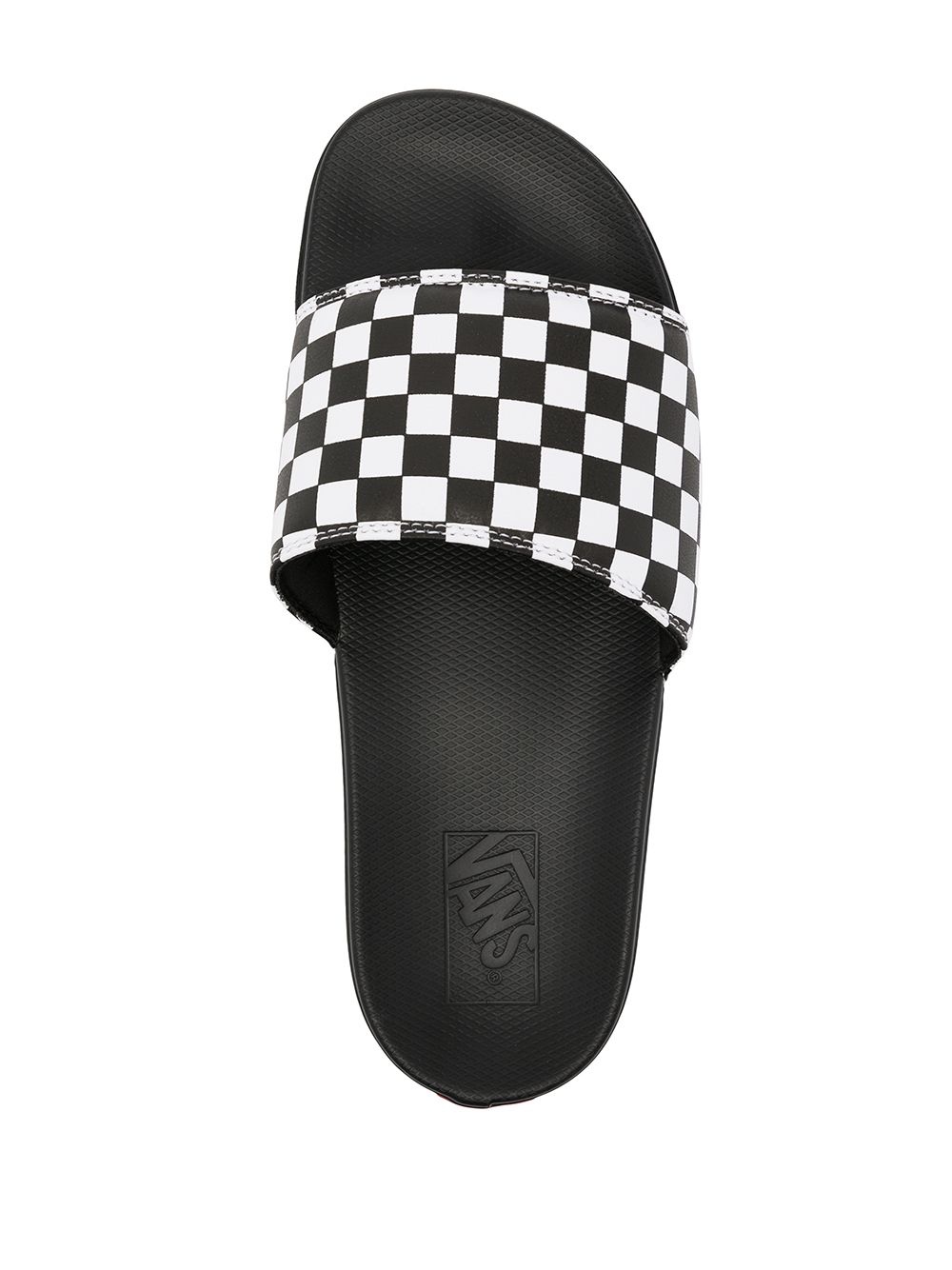 checkerboard-print open-toe sandals - 4