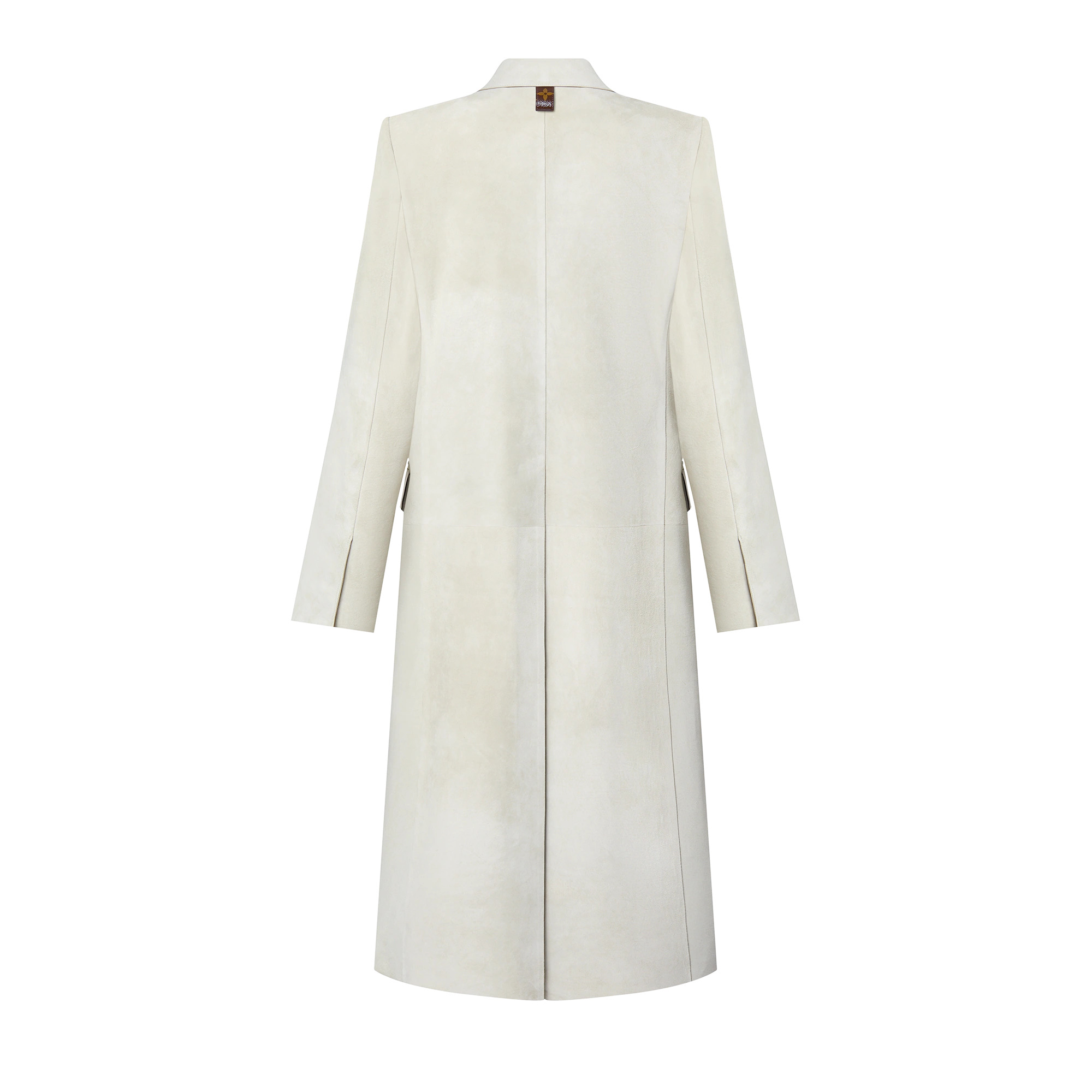Double-Breasted Suede Coat - 3