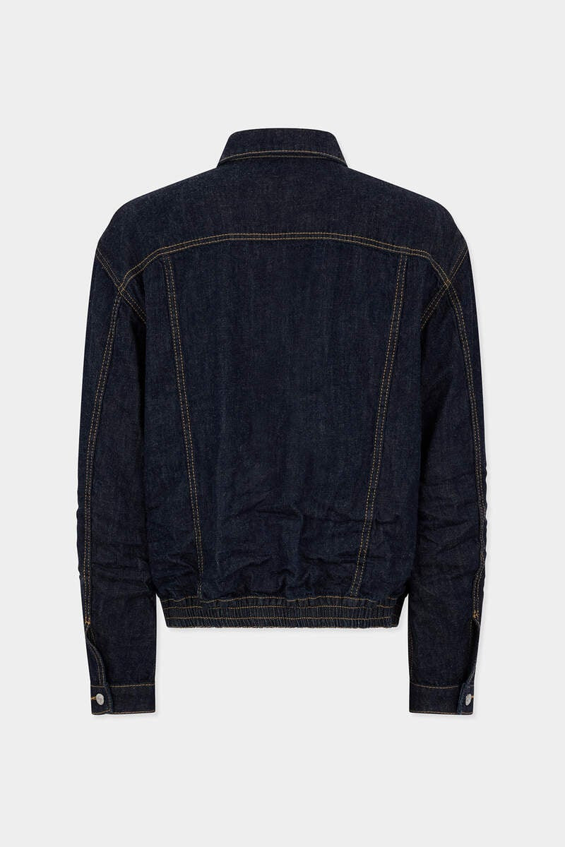 DSQUARED2 DARK WASH DRAWSTRING JEAN JACKET outlook