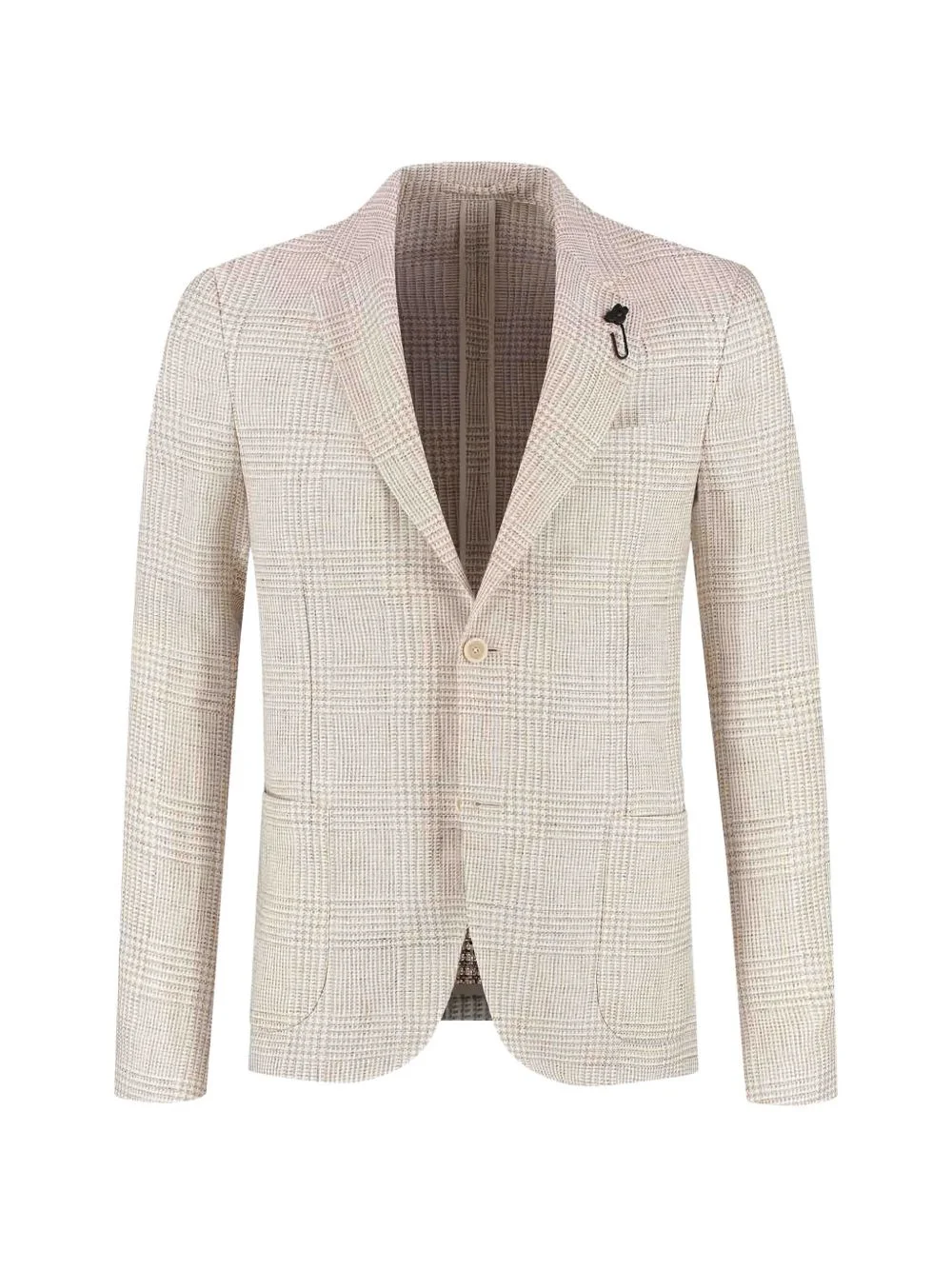buttoned checked blazer - 1
