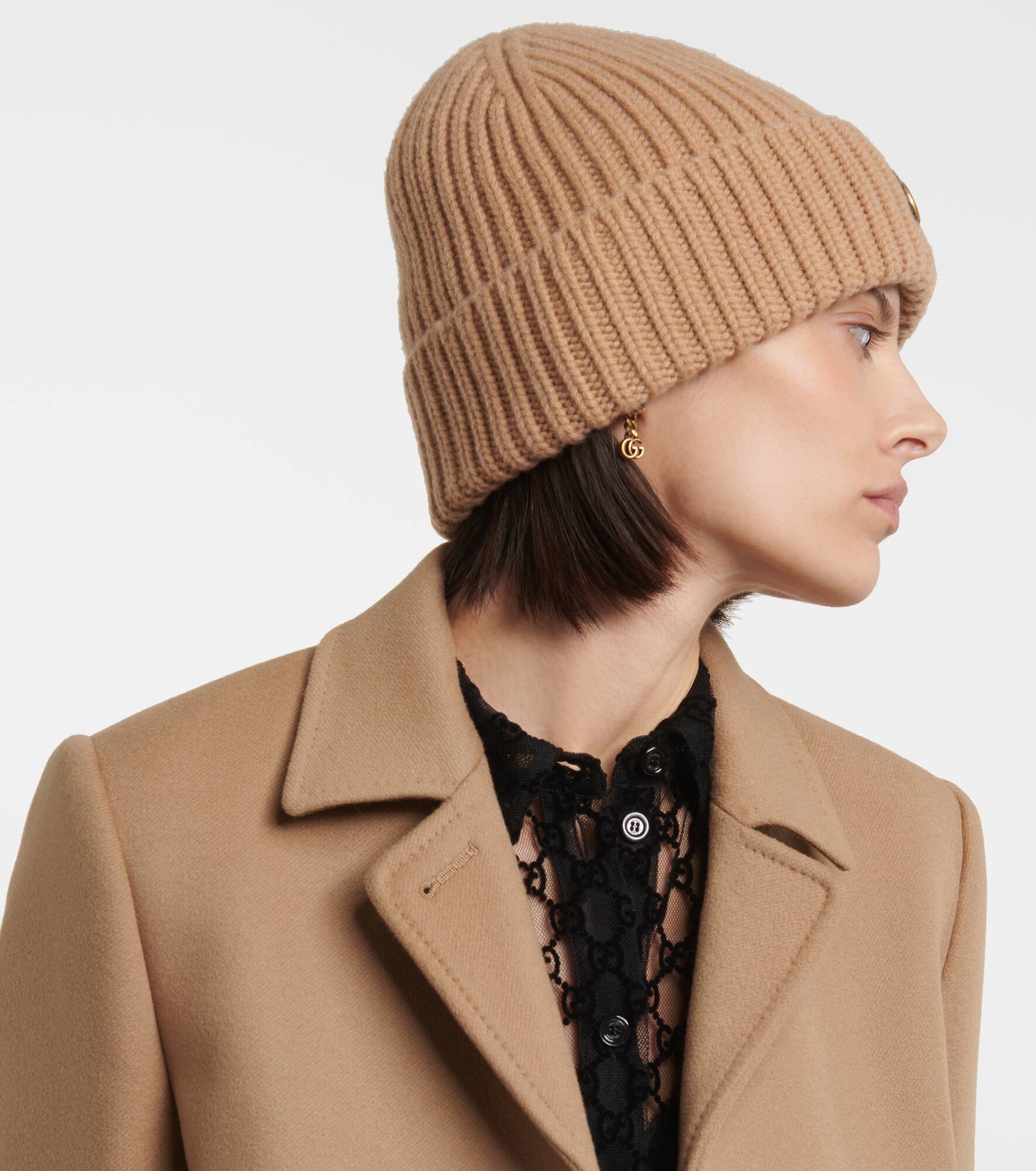 Double G wool and cashmere beanie - 5