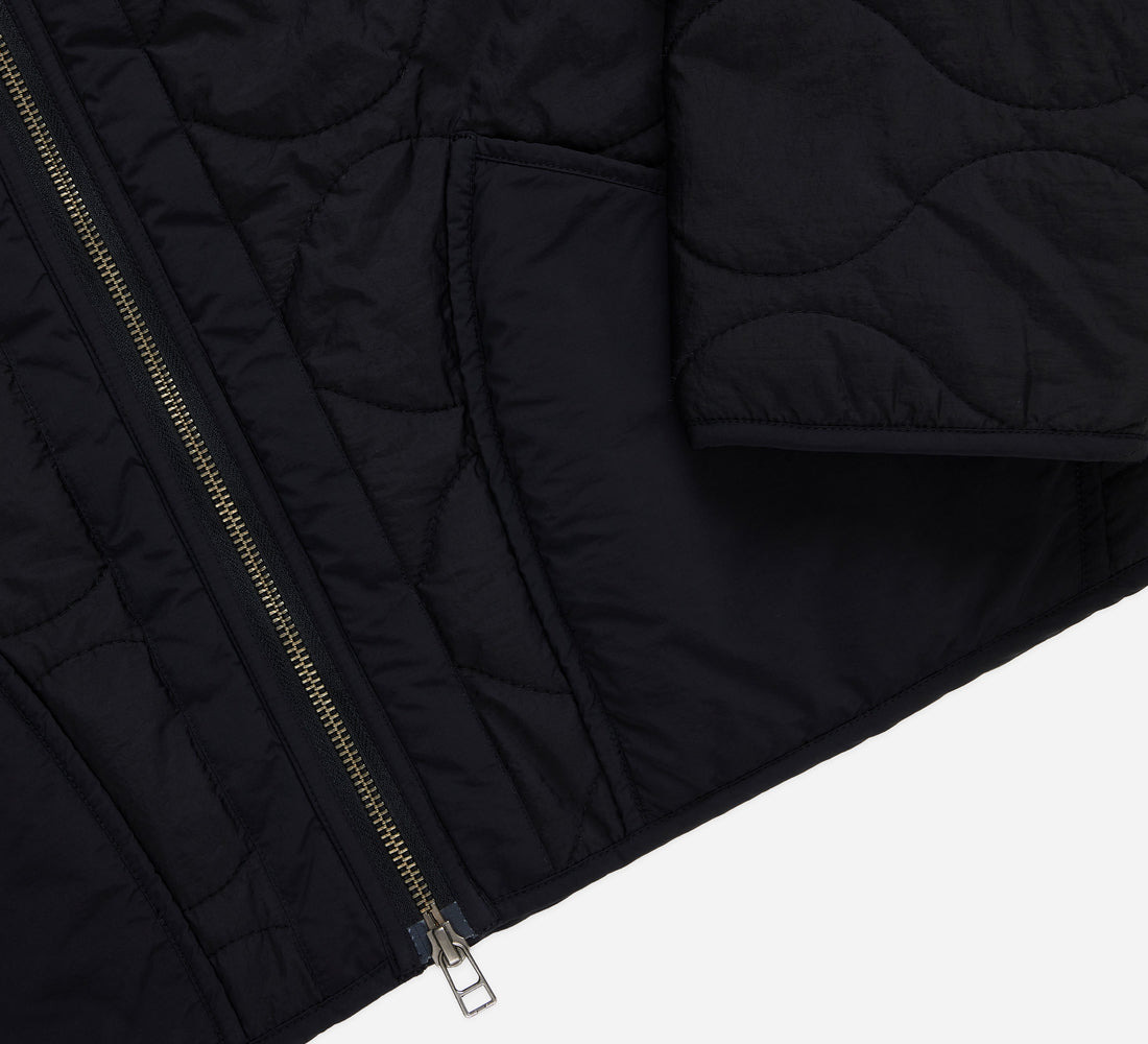 Zip Liner Jacket - Black Nylon/Sherpa - 4